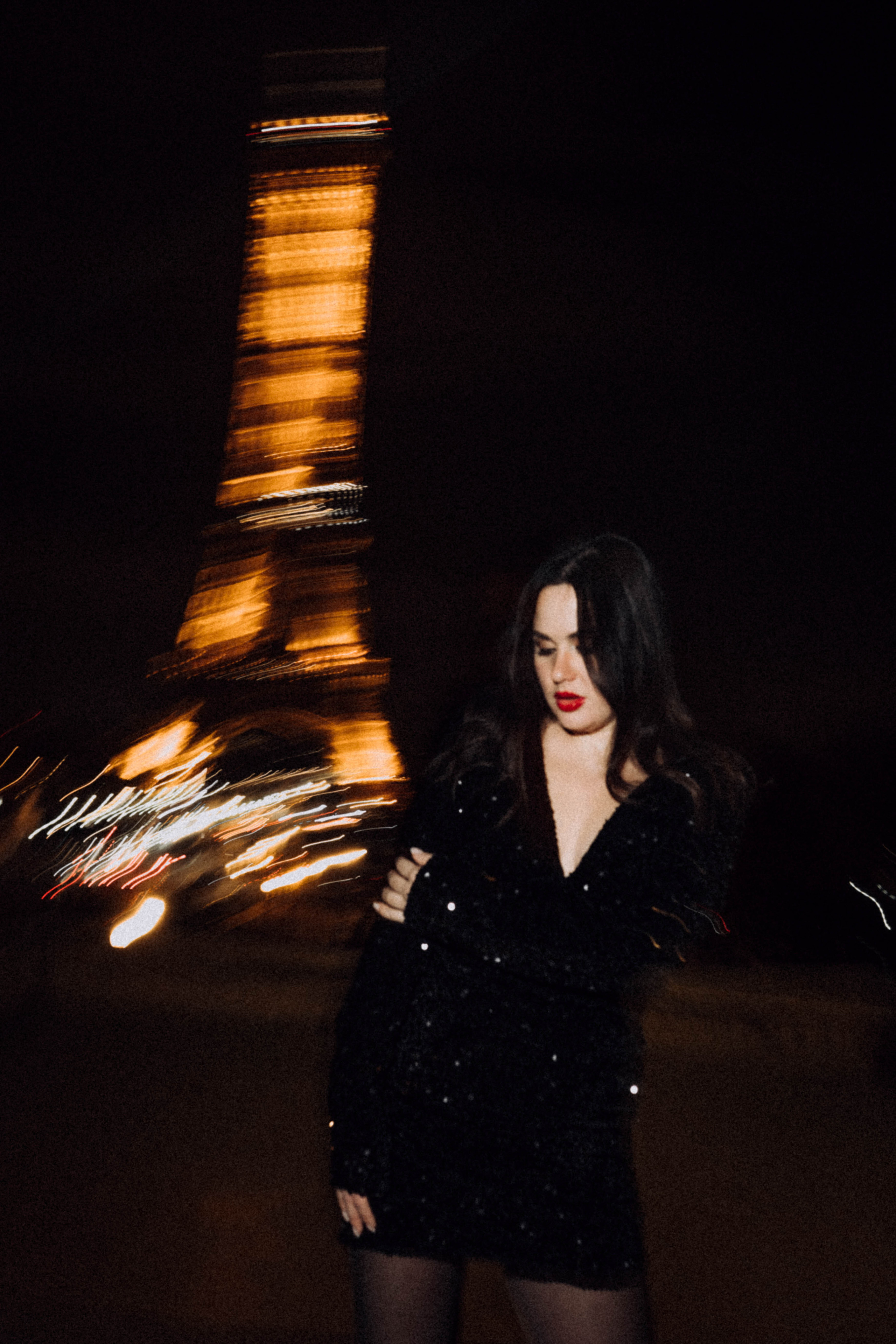 Night photo session in Paris. Professional photographer in Paris — Shybitska Iryna