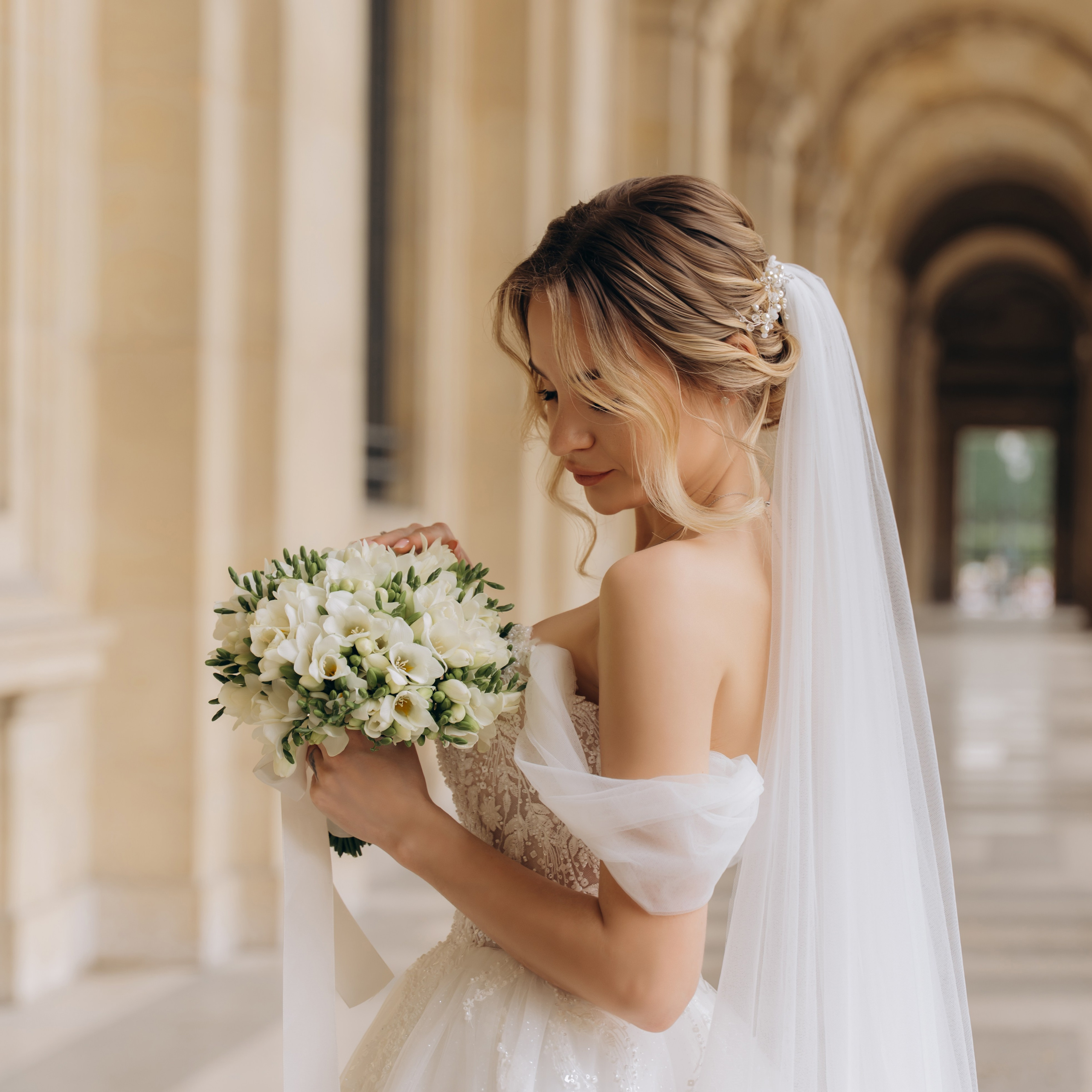 Wedding Day in Paris and Reception. Professional photographer in Paris — Shybitska Iryna