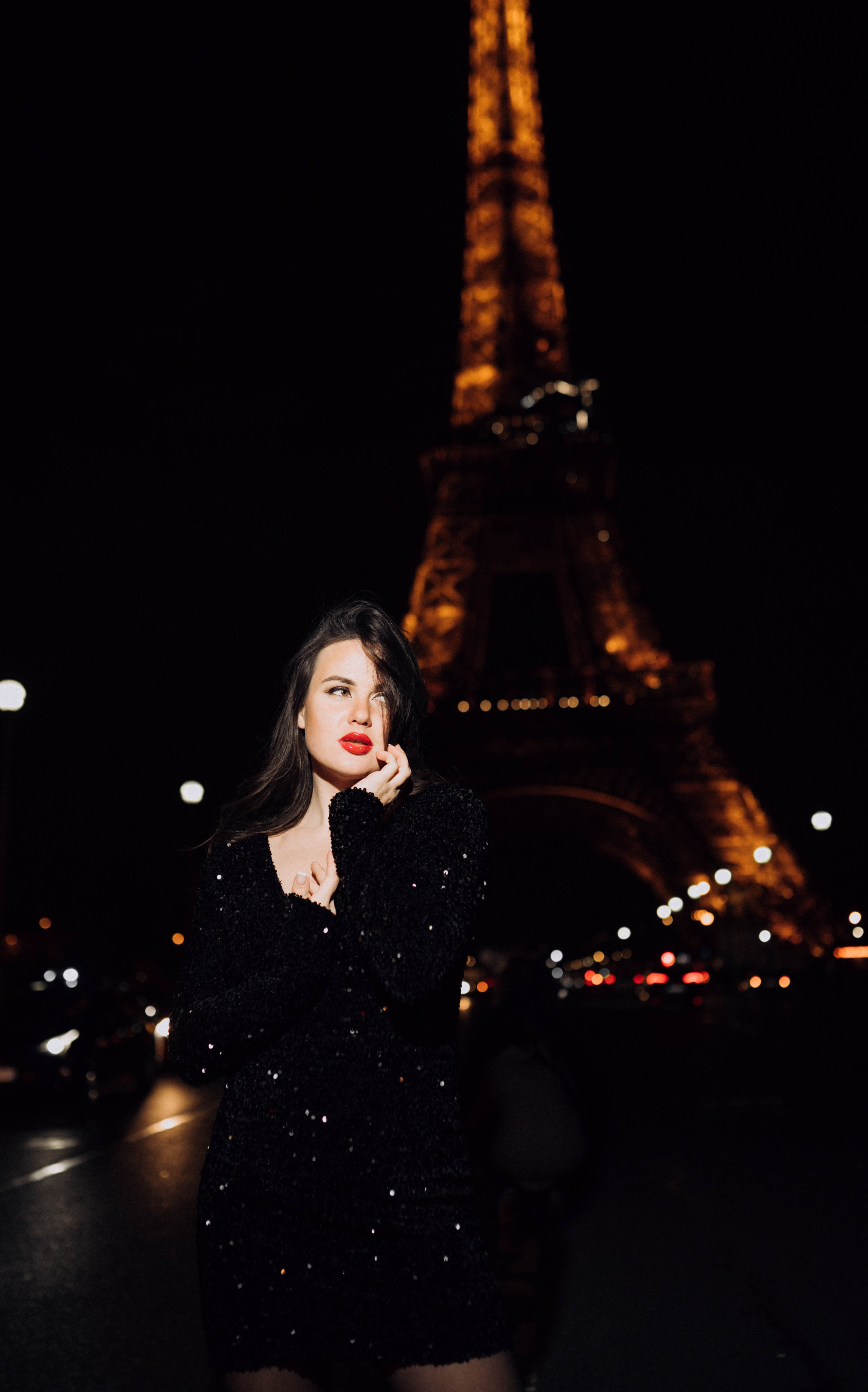 Night photo session in Paris. Professional photographer in Paris — Shybitska Iryna