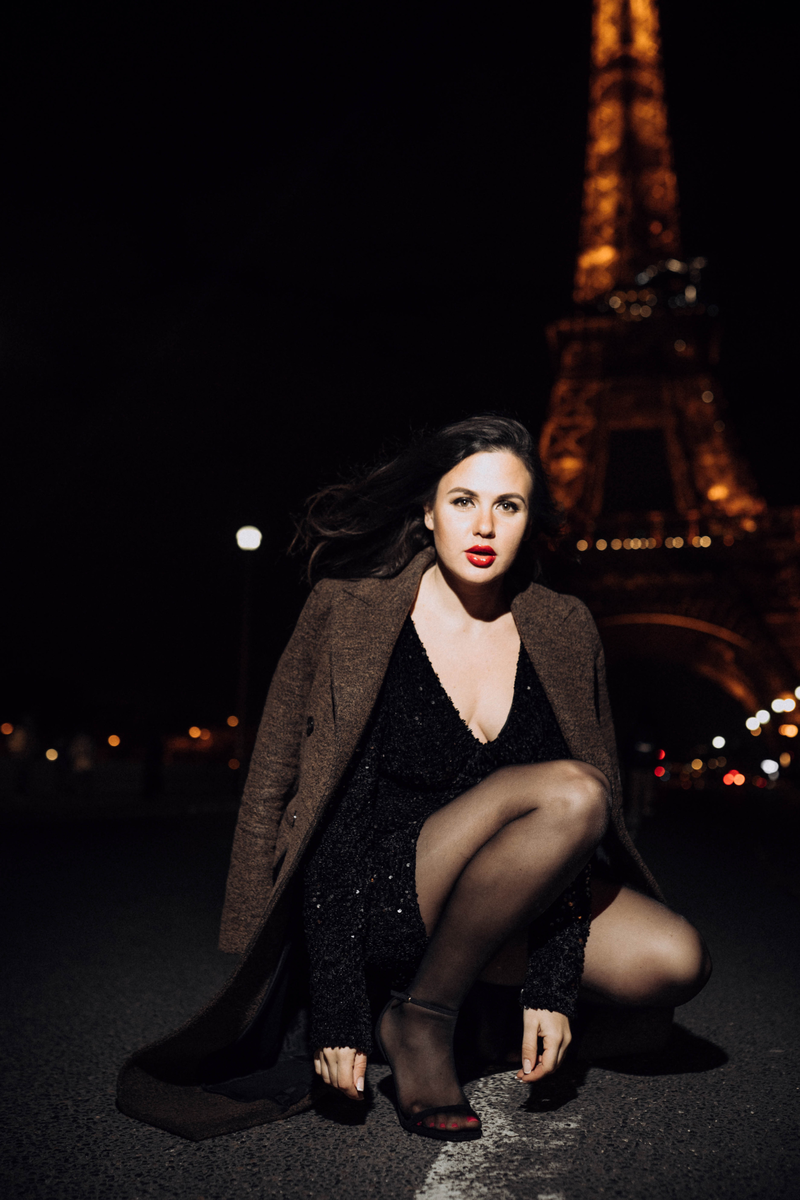 Night photo session in Paris. Professional photographer in Paris — Shybitska Iryna