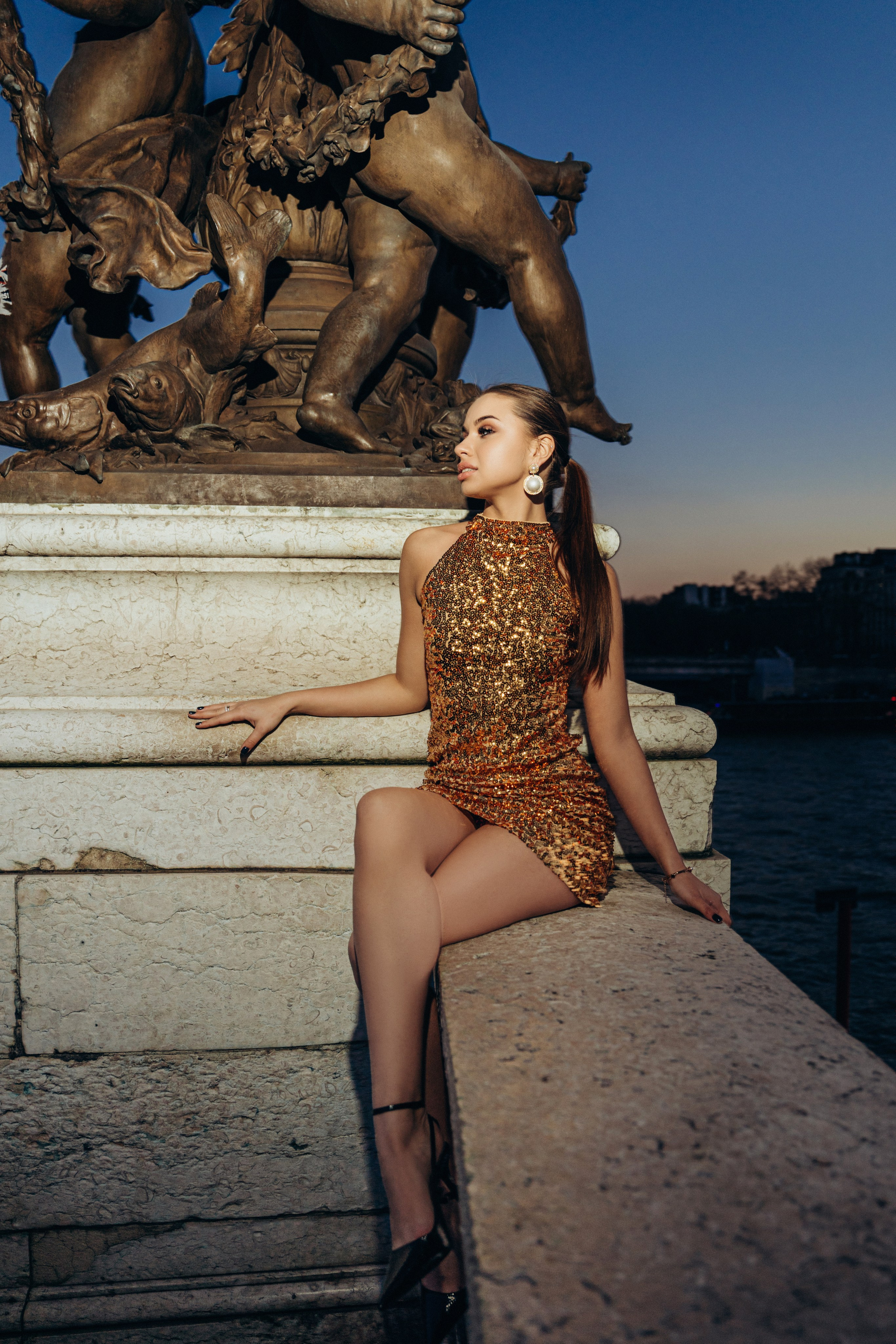 Night Paris/Ночная фотоссесия в Париже. Professional photographer in Paris — Shybitska Iryna