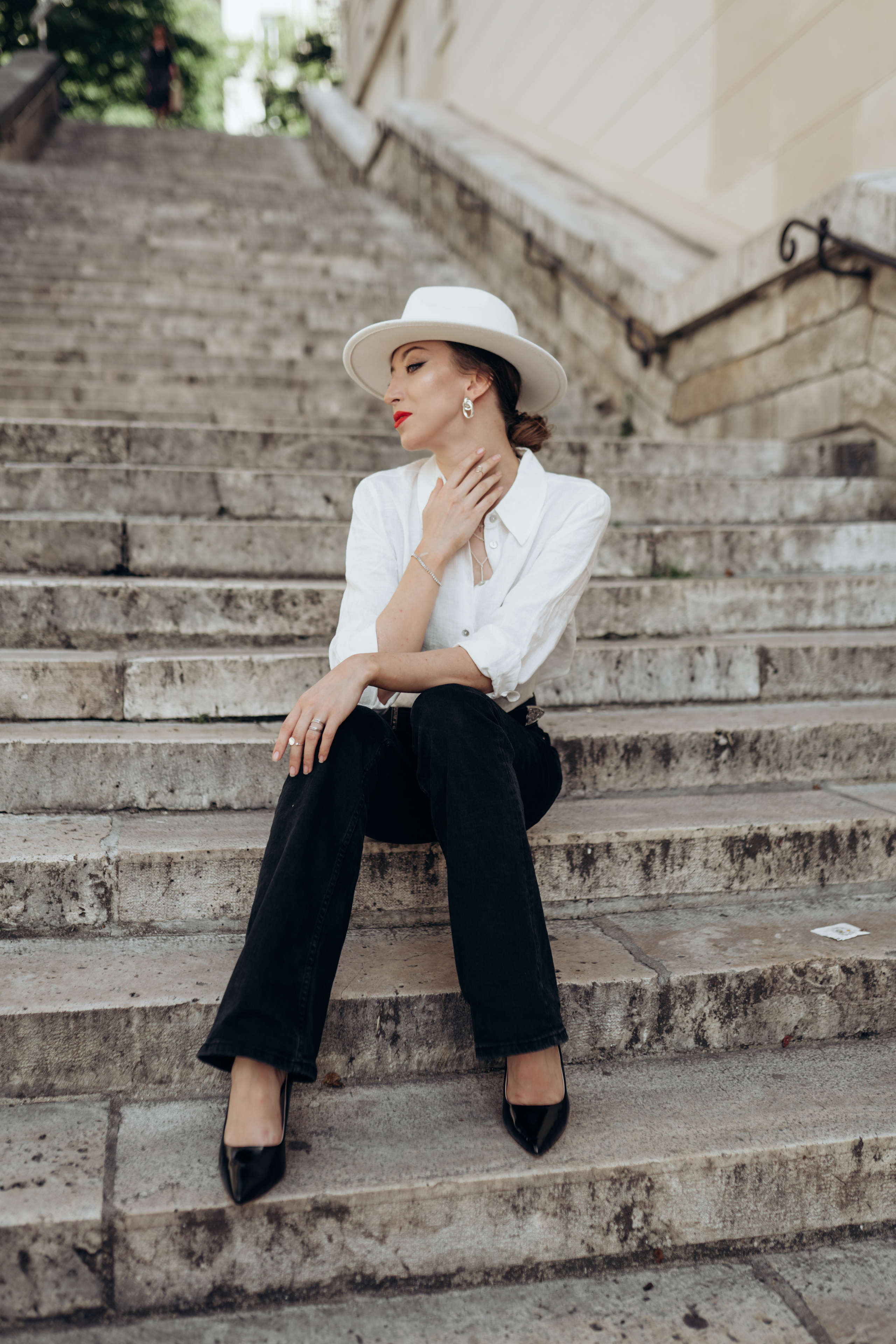 Photo shoot on the streets of Paris. Professional photographer in Paris — Shybitska Iryna