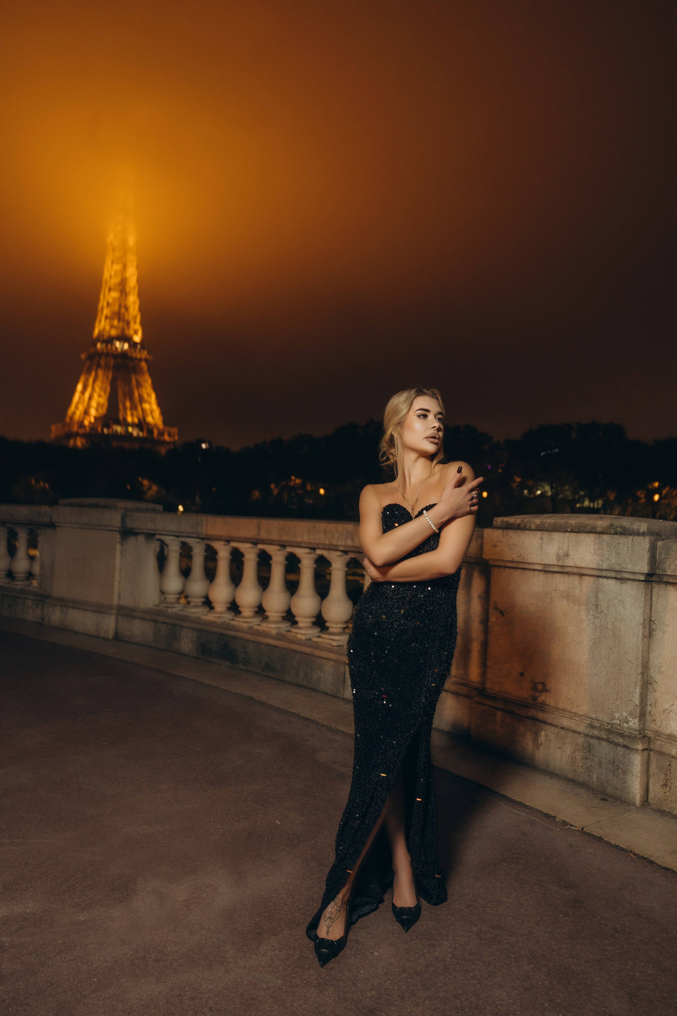 Night Paris/Ночная фотоссесия в Париже. Professional photographer in Paris — Shybitska Iryna