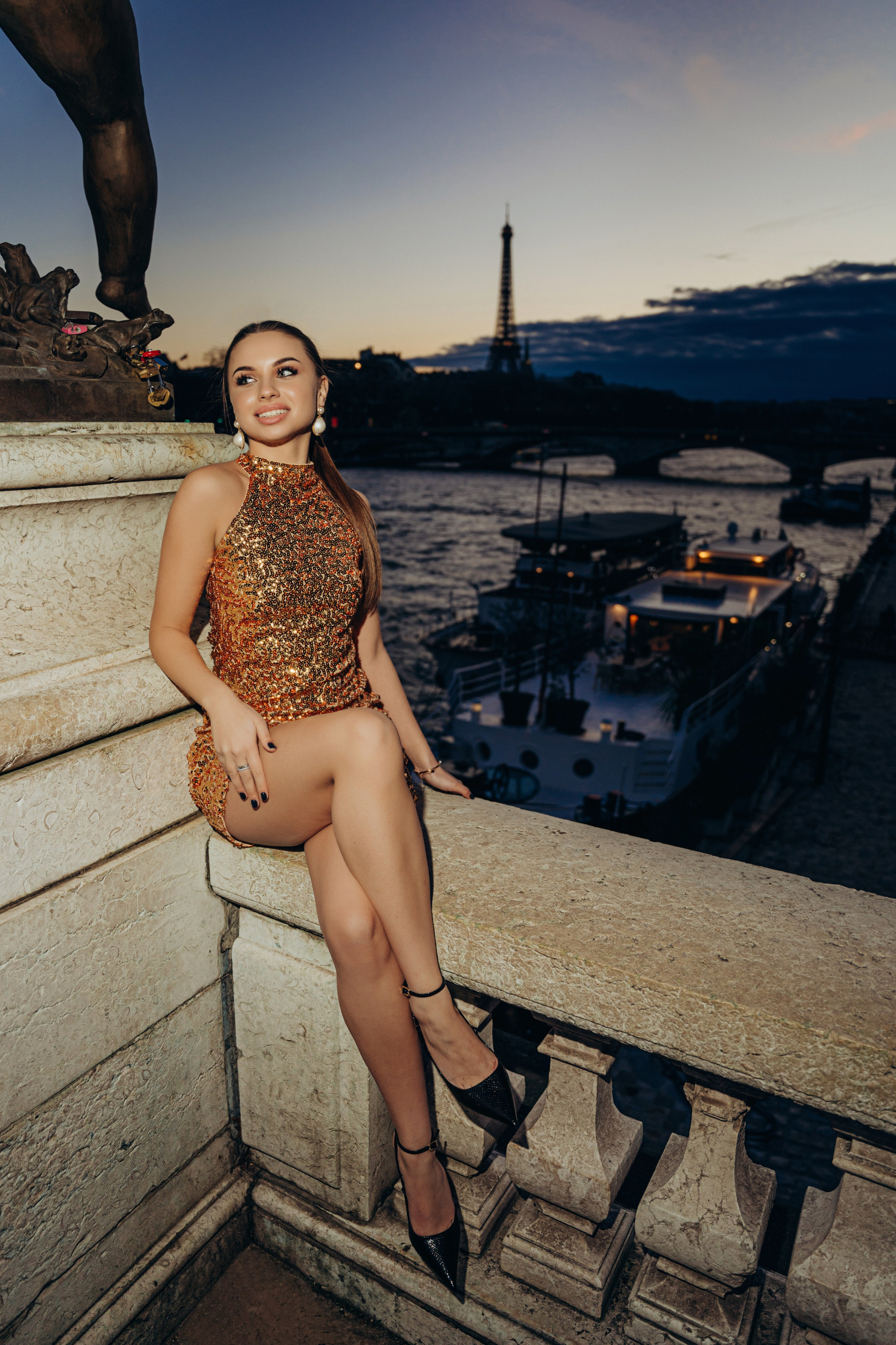 Night Paris/Ночная фотоссесия в Париже. Professional photographer in Paris — Shybitska Iryna