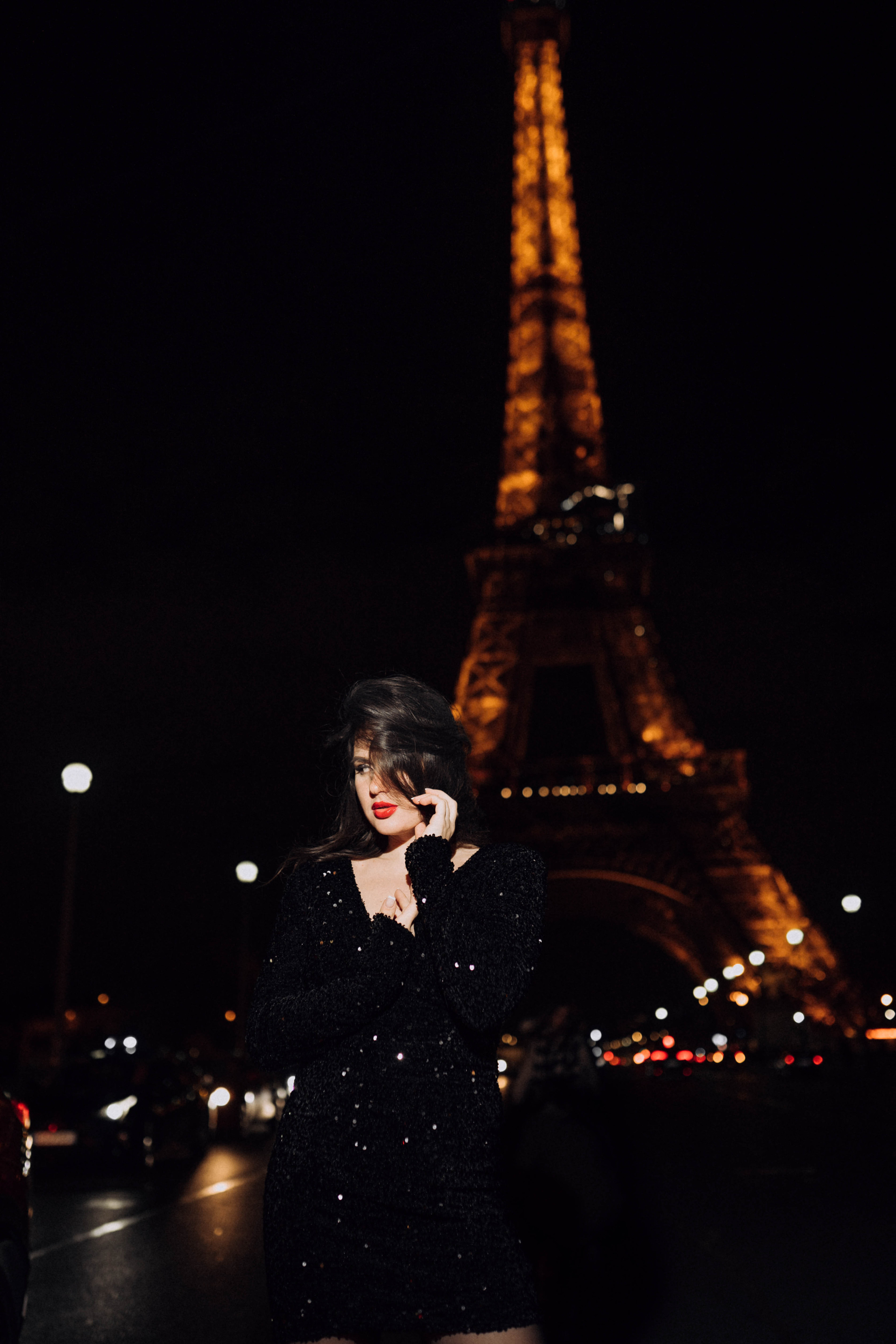 Night photo session in Paris. Professional photographer in Paris — Shybitska Iryna