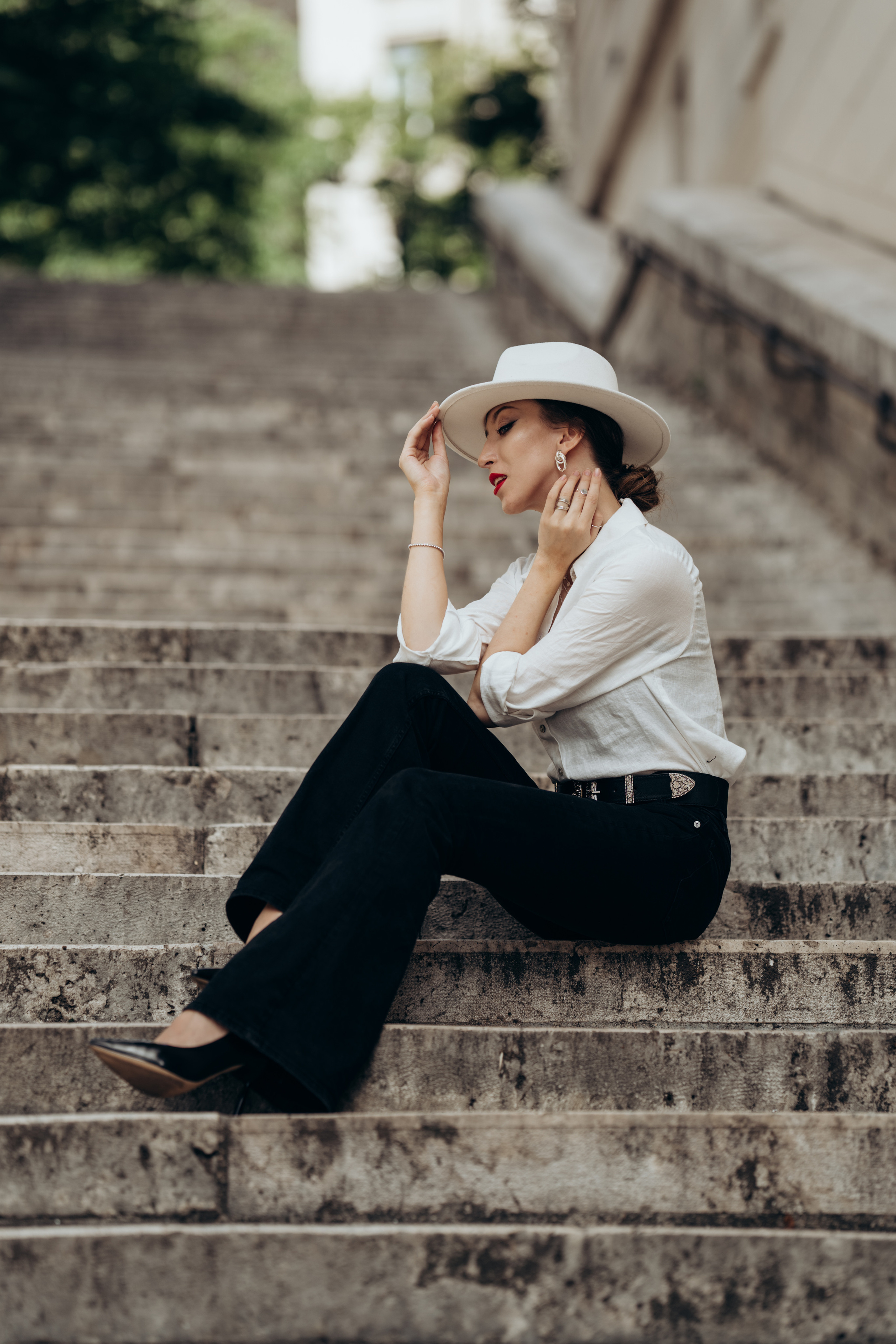 Photo shoot on the streets of Paris. Professional photographer in Paris — Shybitska Iryna