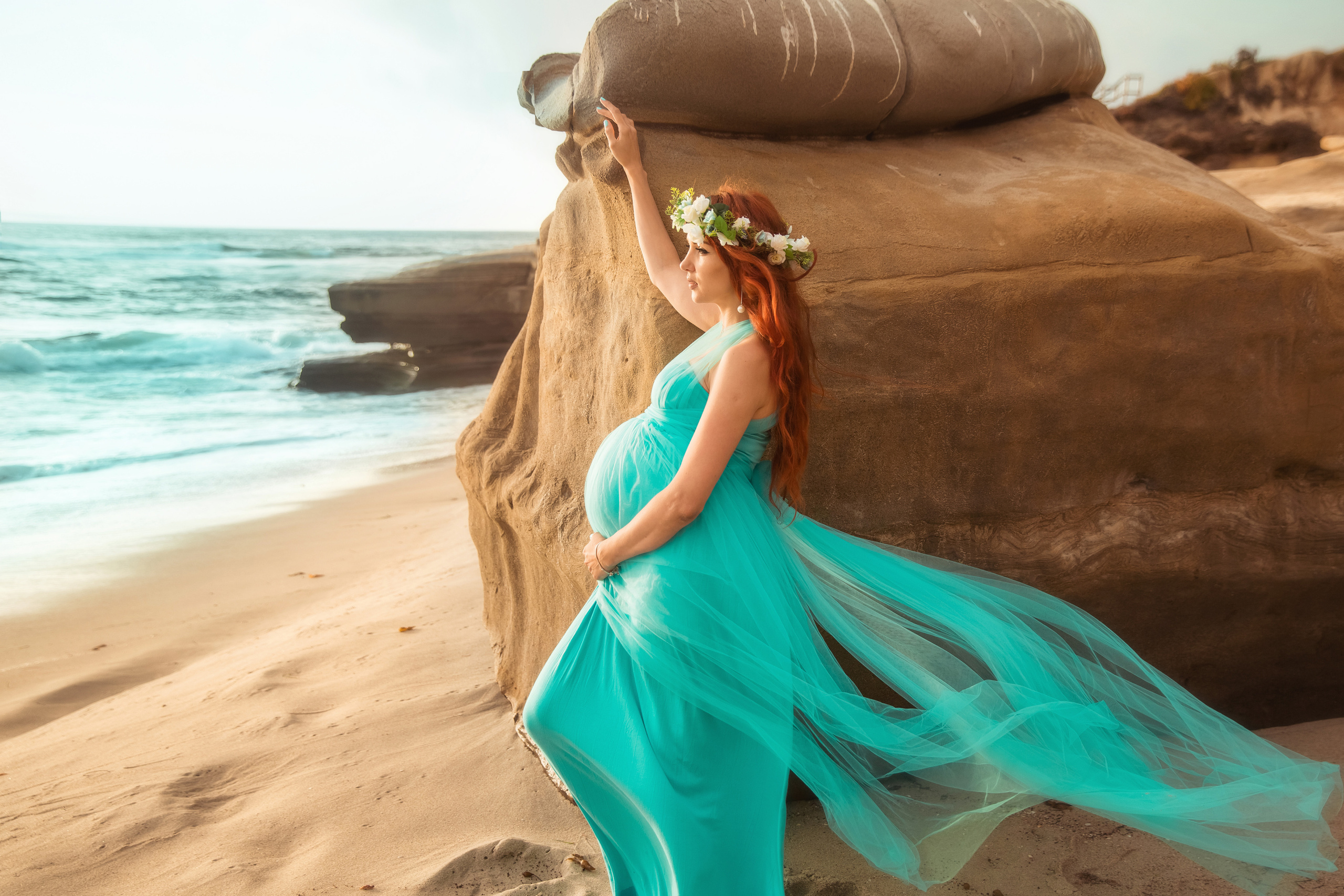 «Waiting for a miracle» Dubovinsky family (La Jolla Beach). FAMILY & KIDS PHOTOGRAPHER in San Diego