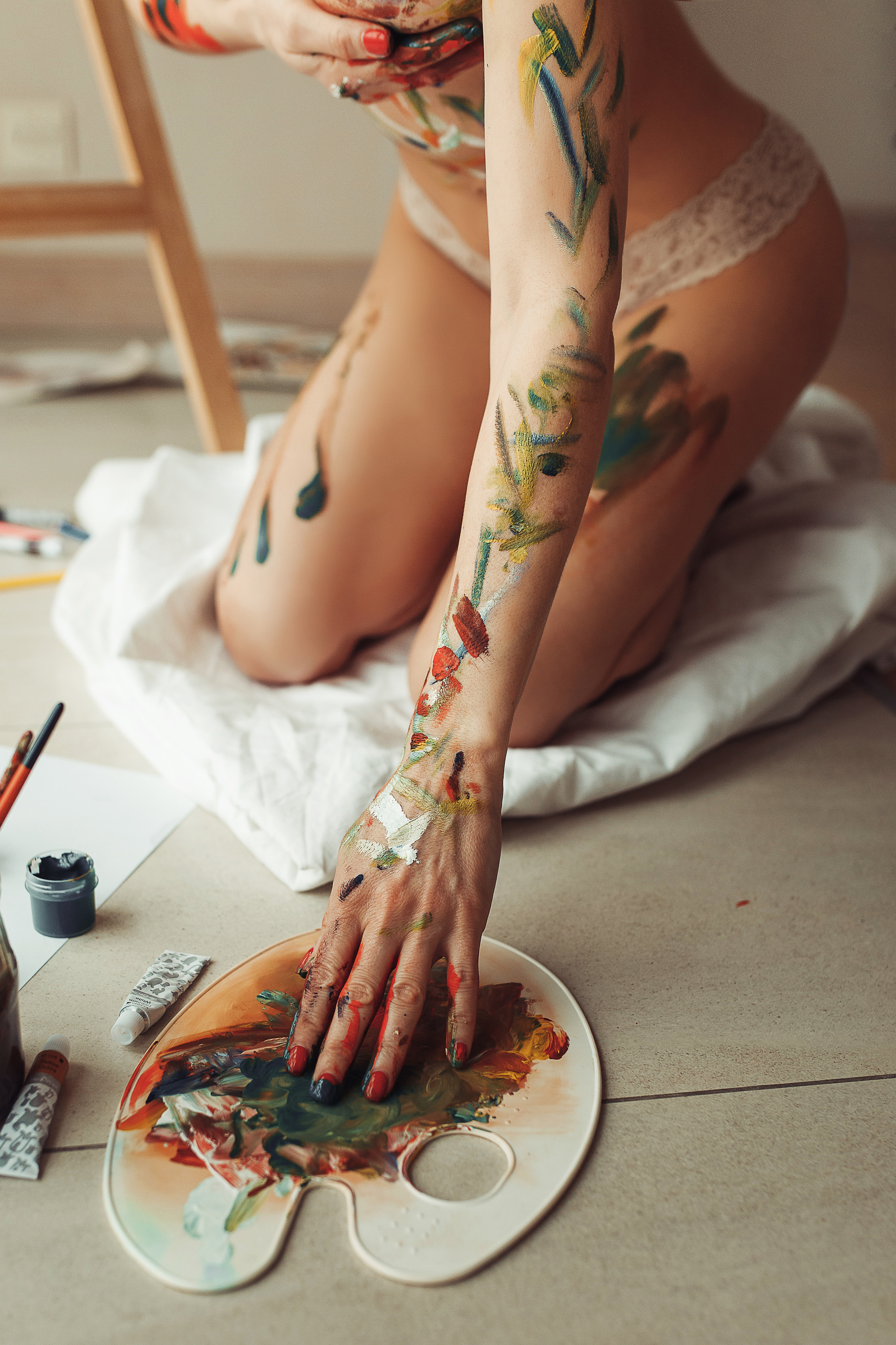 Девушка и краски. Ваш семейный фотограф в Харькове Ольга Маринцева