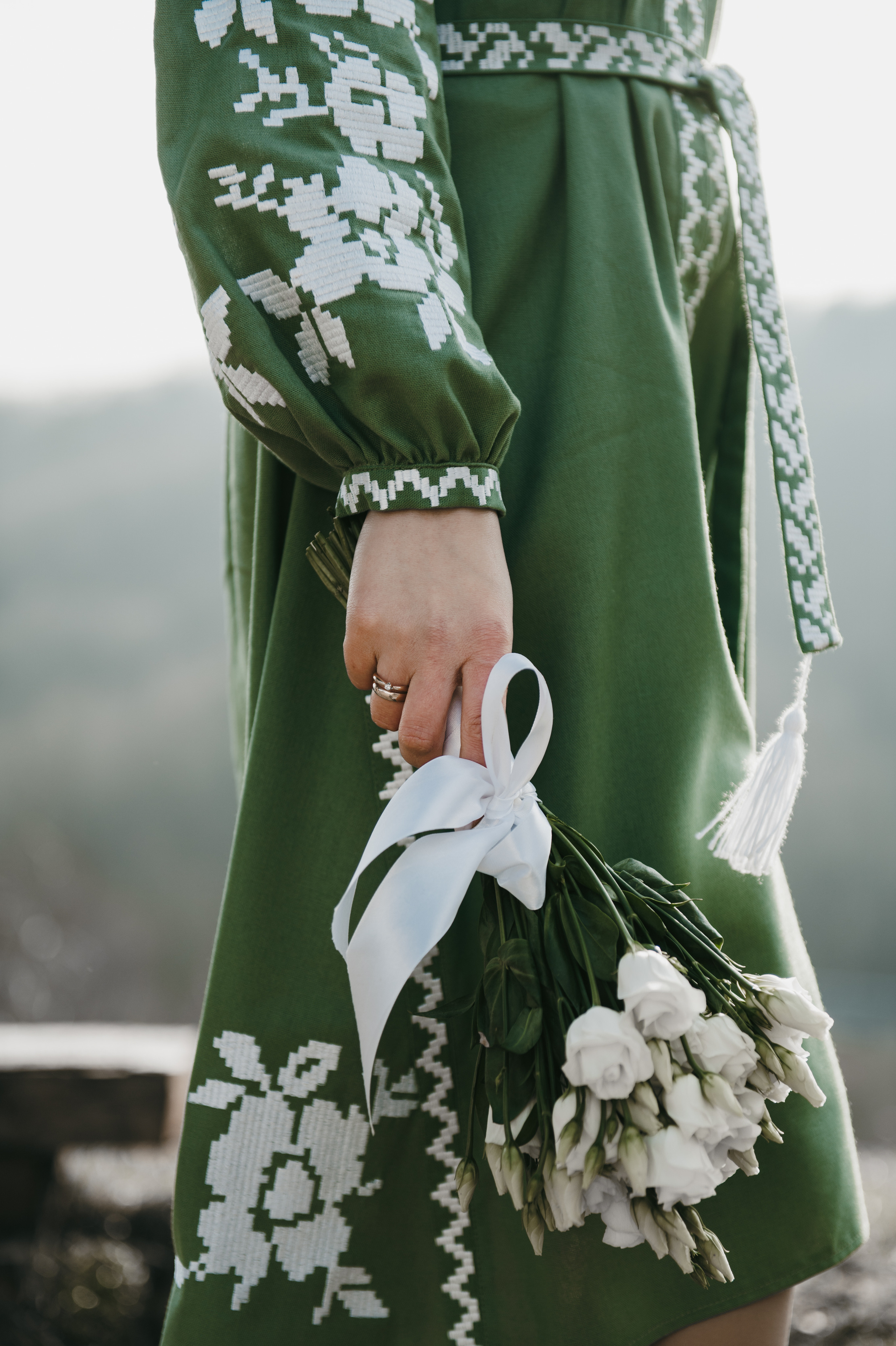 букет нареченої, вишите плаття для нареченої