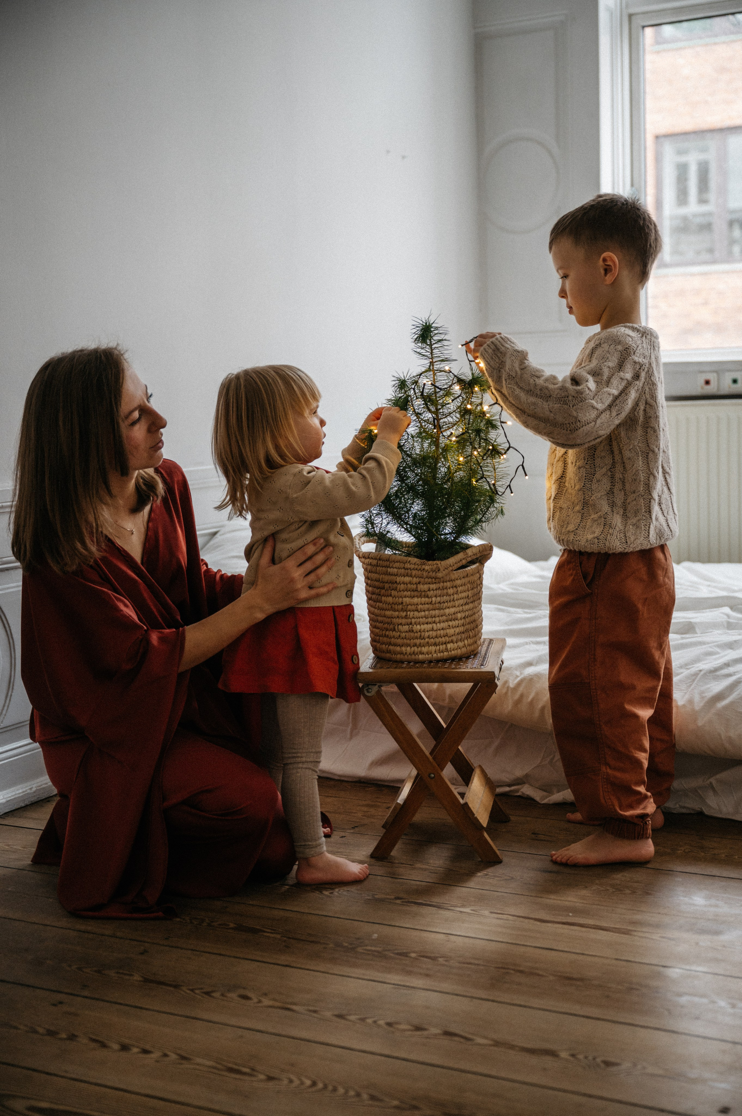Christmas photosession in Copenhagen photostudio. Newborn, Family, Wedding photographer Copenhagen Anastasiia Sevriukova