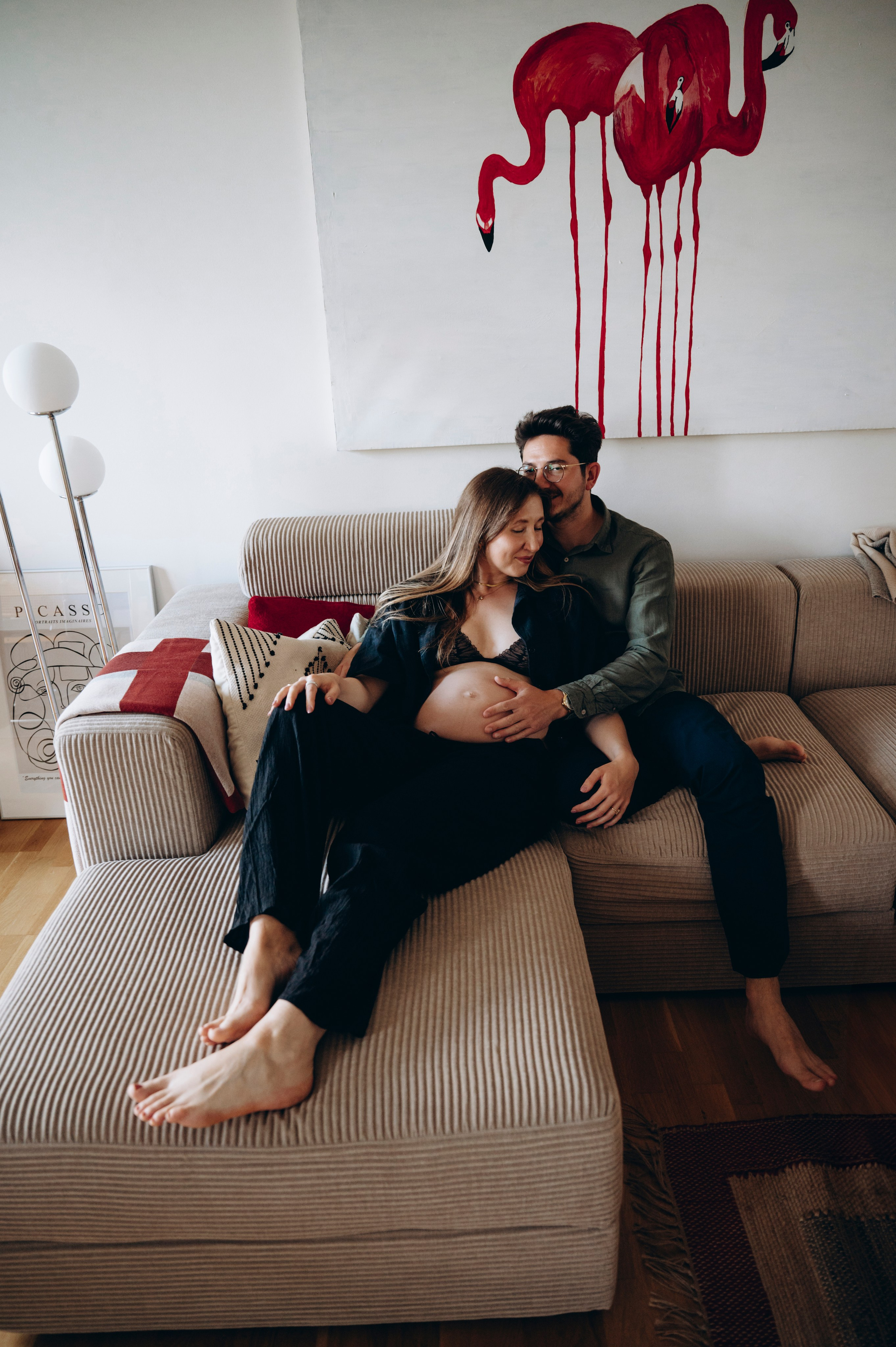 Julia -Pregnancy (in-home and Amager strand). Newborn, Family, Wedding photographer Copenhagen Anastasiia Sevriukova