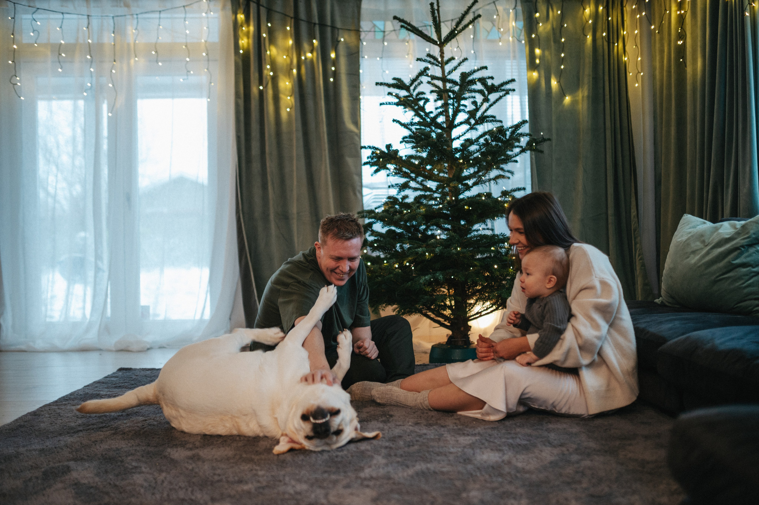 Julia, Mikkel, Teo & Orbit- Christmas story. Nyfødt, Familie, Bryllupsfotograf Copenhagen Anastasiia Sevriukova