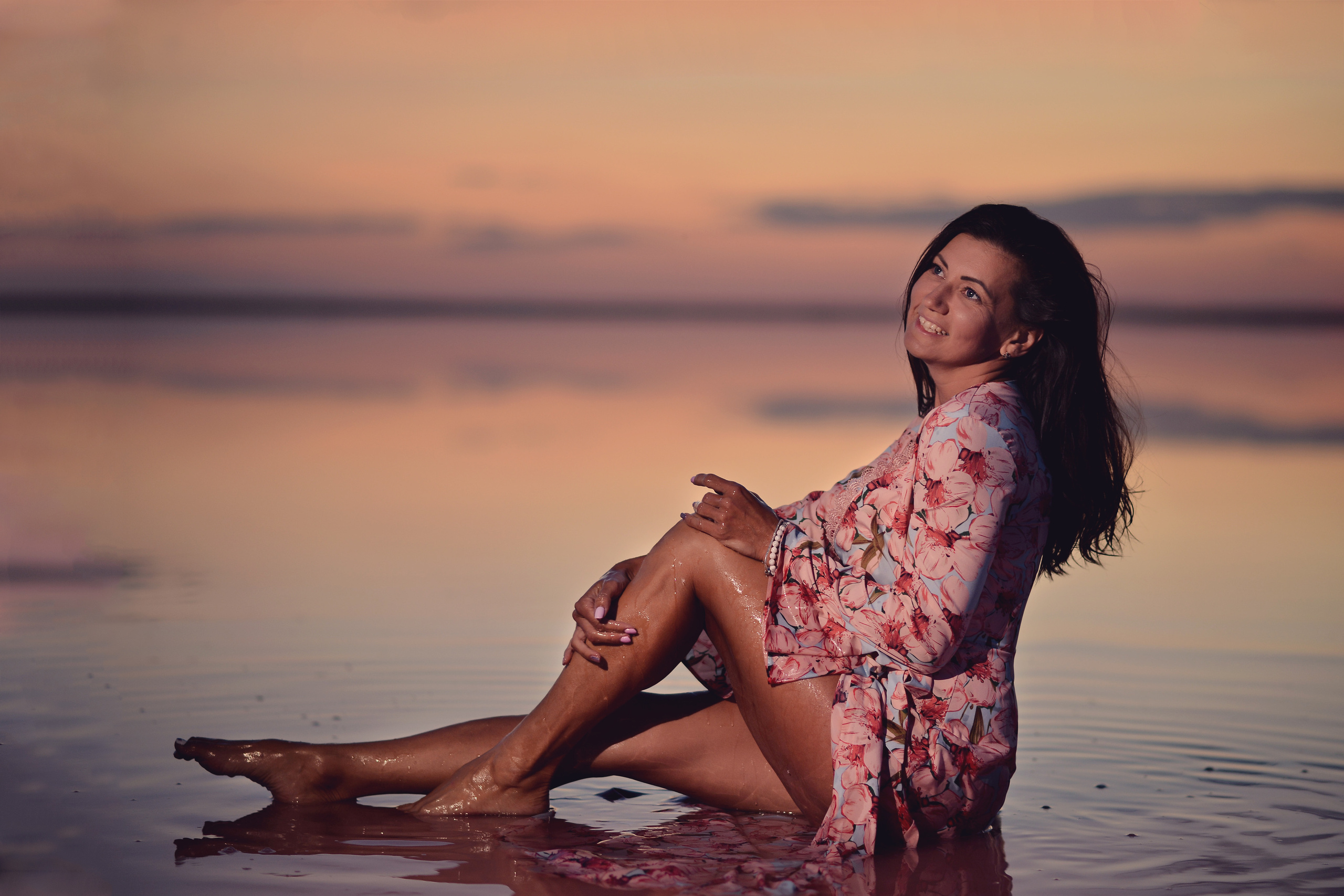 Закат на розовом озере Геническ. Фотограф Натали Кошевая _ Днепр, Подгородное