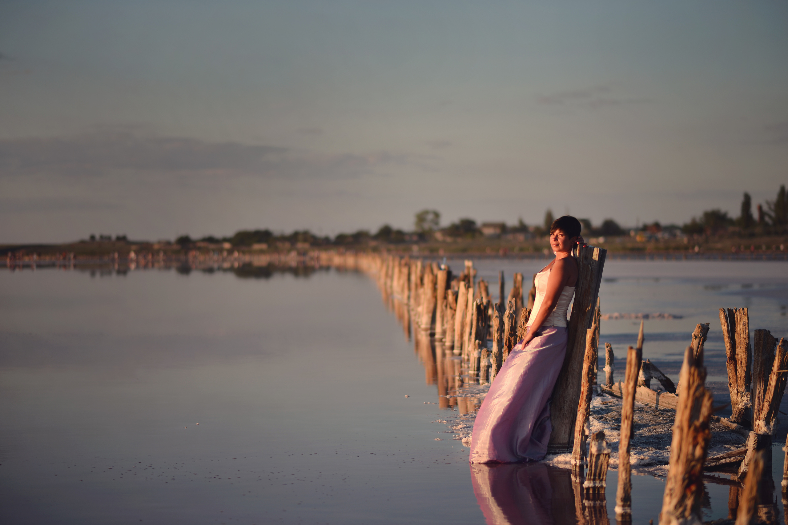 Закат на розовом озере Геническ. Фотограф Натали Кошевая _ Днепр, Подгородное