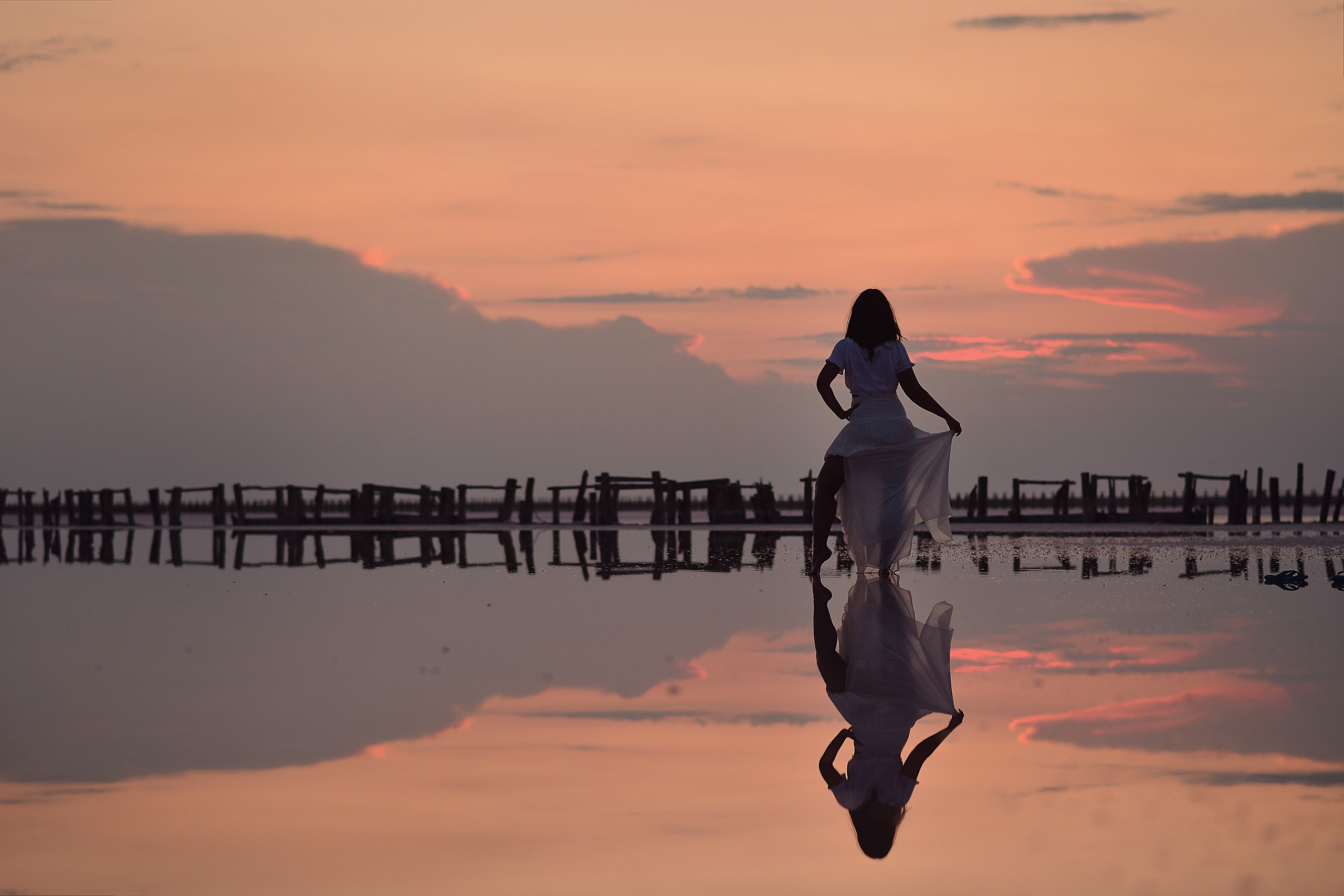 Закат на розовом озере Геническ. Фотограф Натали Кошевая _ Днепр, Подгородное