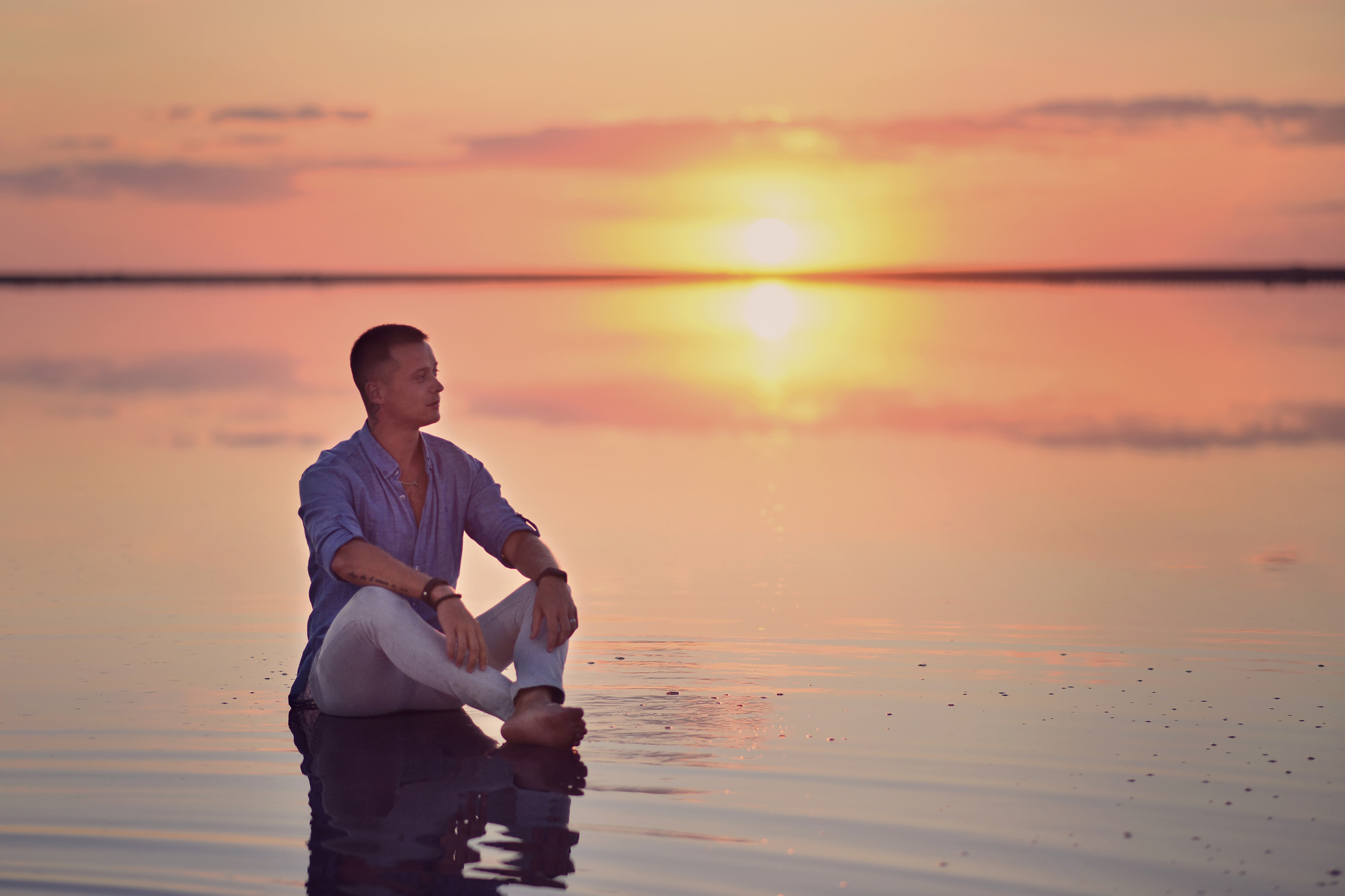 Закат на розовом озере Геническ. Фотограф Натали Кошевая _ Днепр, Подгородное