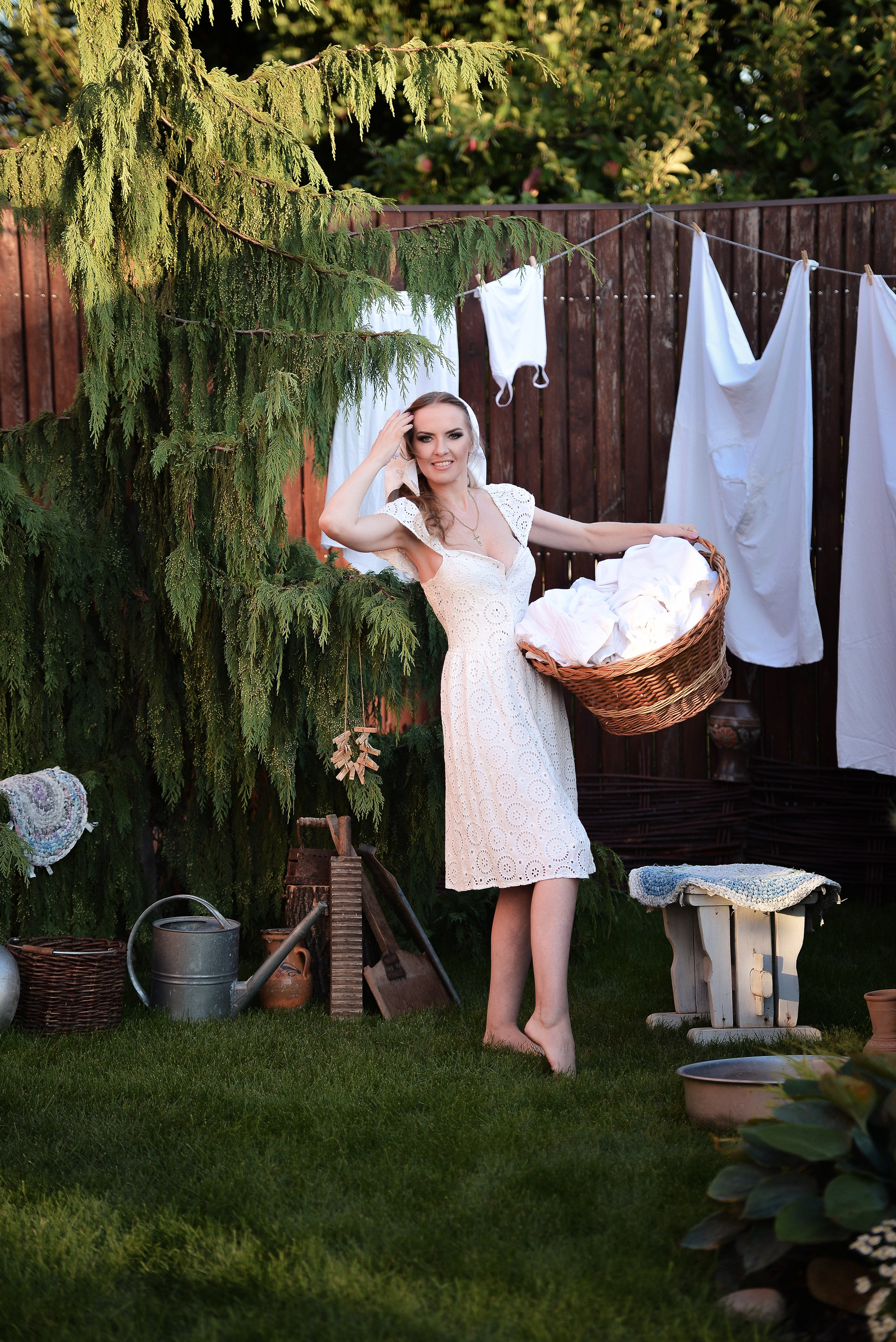 Стирка в саду. Фотограф Натали Кошевая _ Днепр, Подгородное