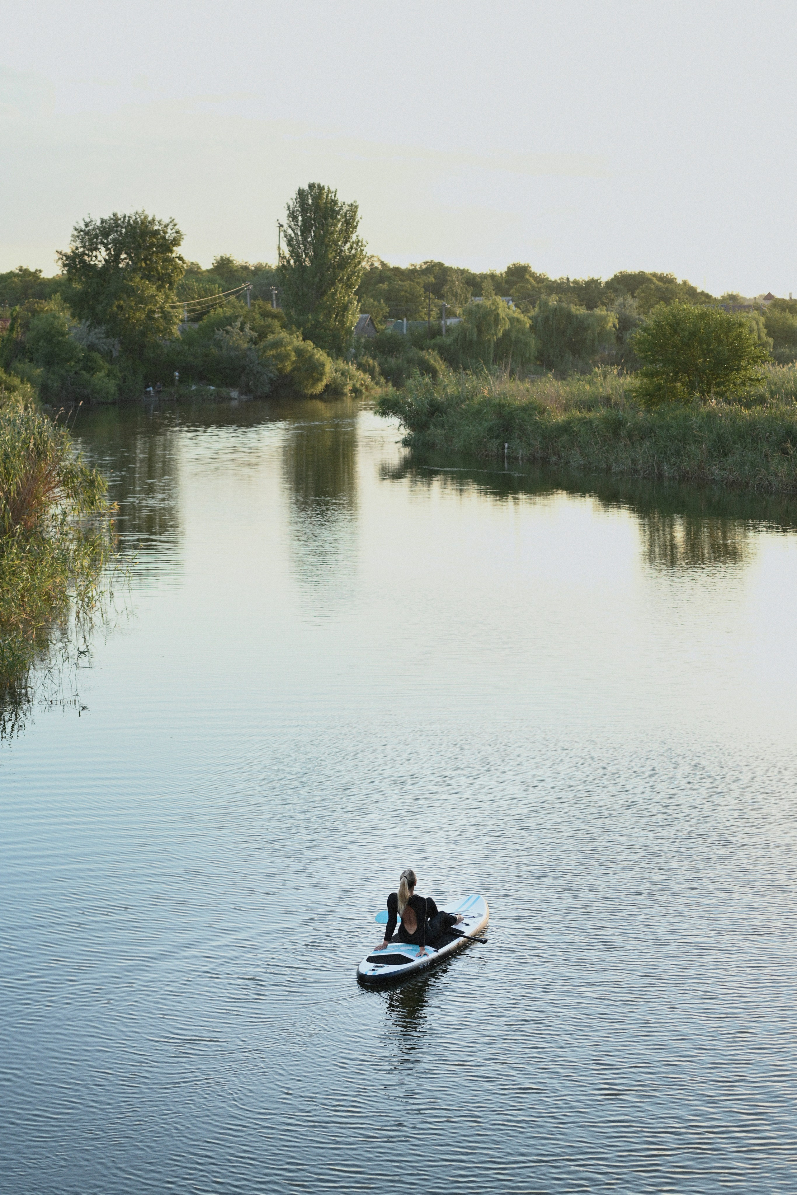 Закат на сап доске. Фотограф Натали Кошевая _ Днепр, Подгородное