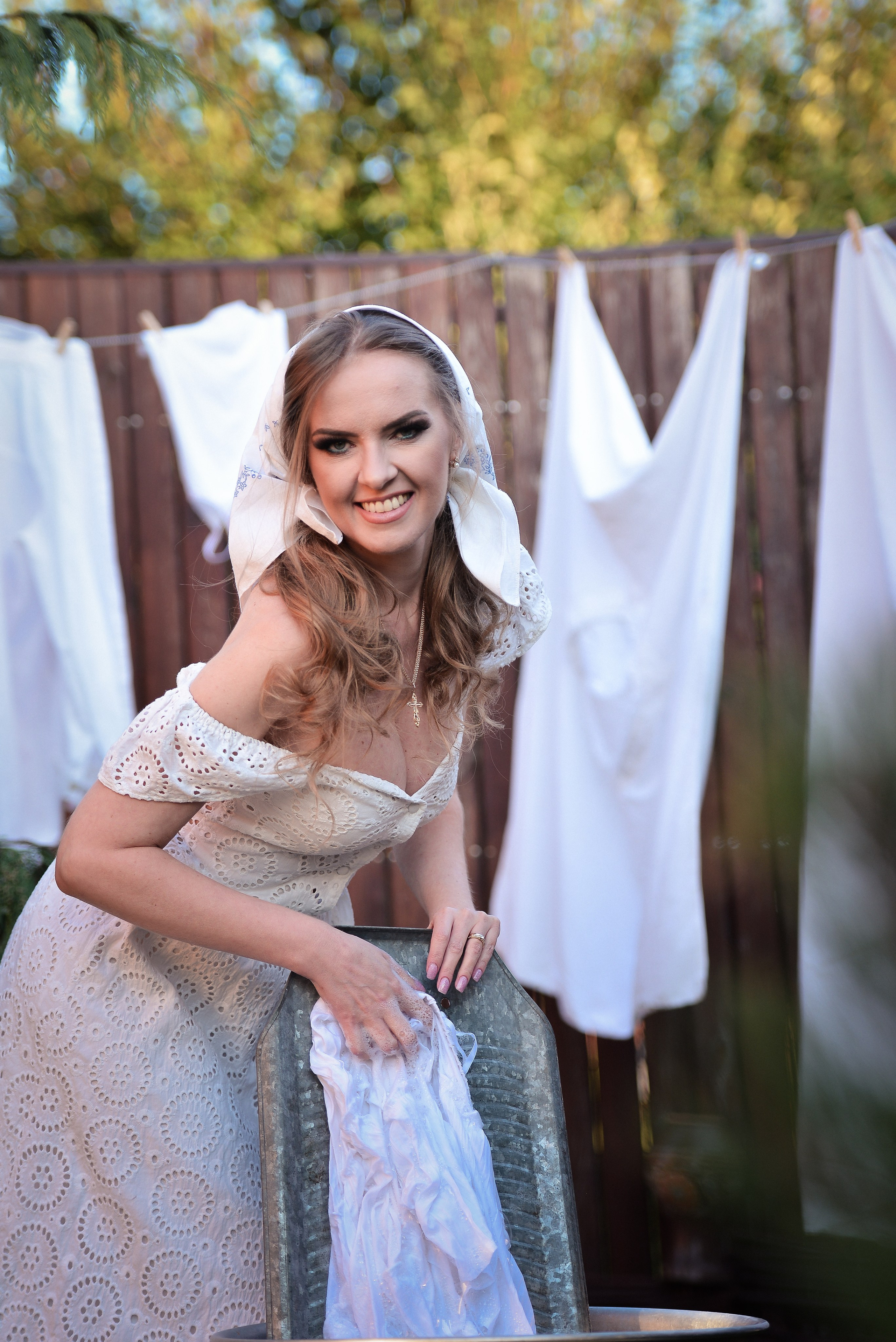 Стирка в саду. Фотограф Натали Кошевая _ Днепр, Подгородное