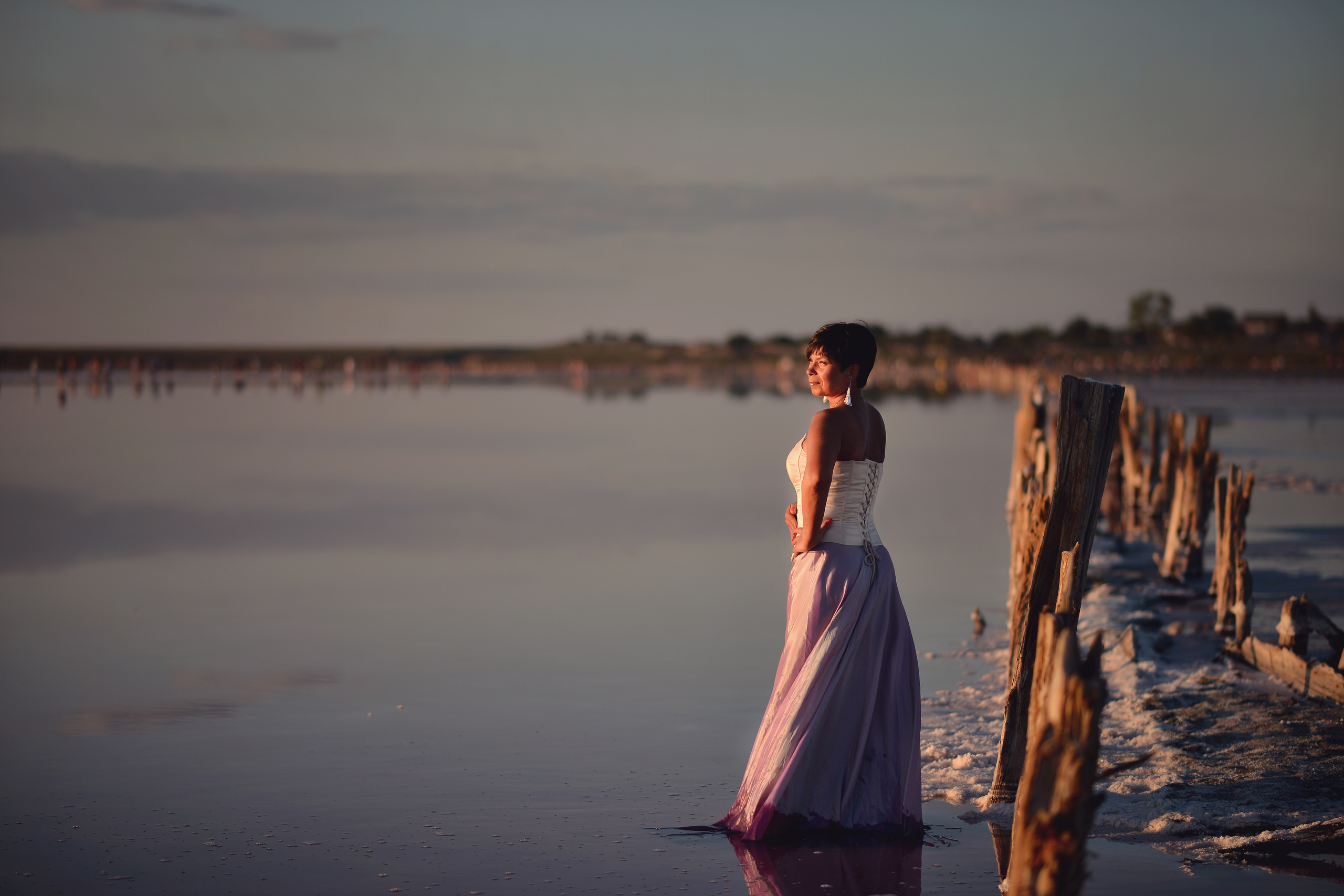 Закат на розовом озере Геническ. Фотограф Натали Кошевая _ Днепр, Подгородное