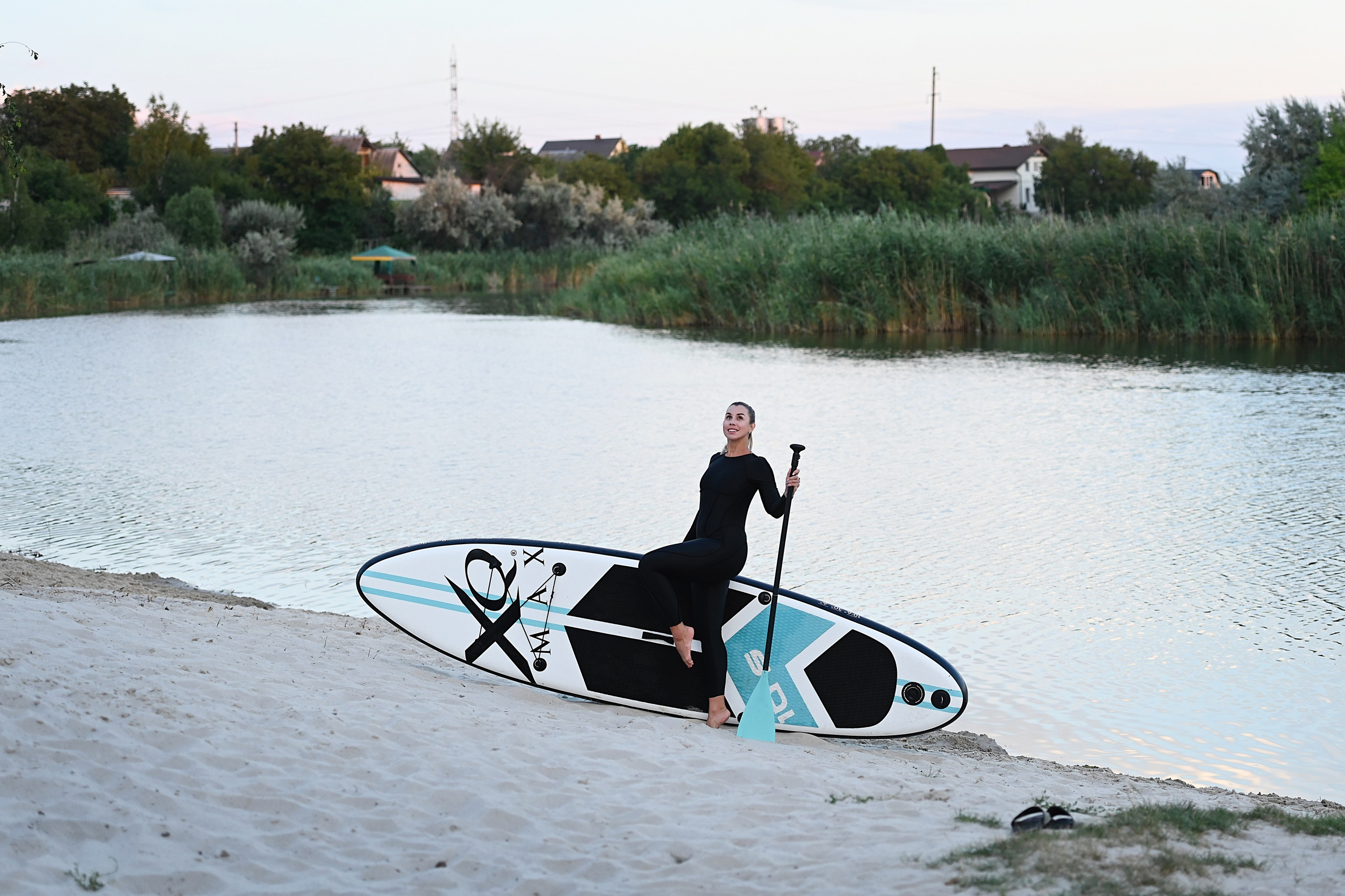 Закат на сап доске. Фотограф Натали Кошевая _ Днепр, Подгородное