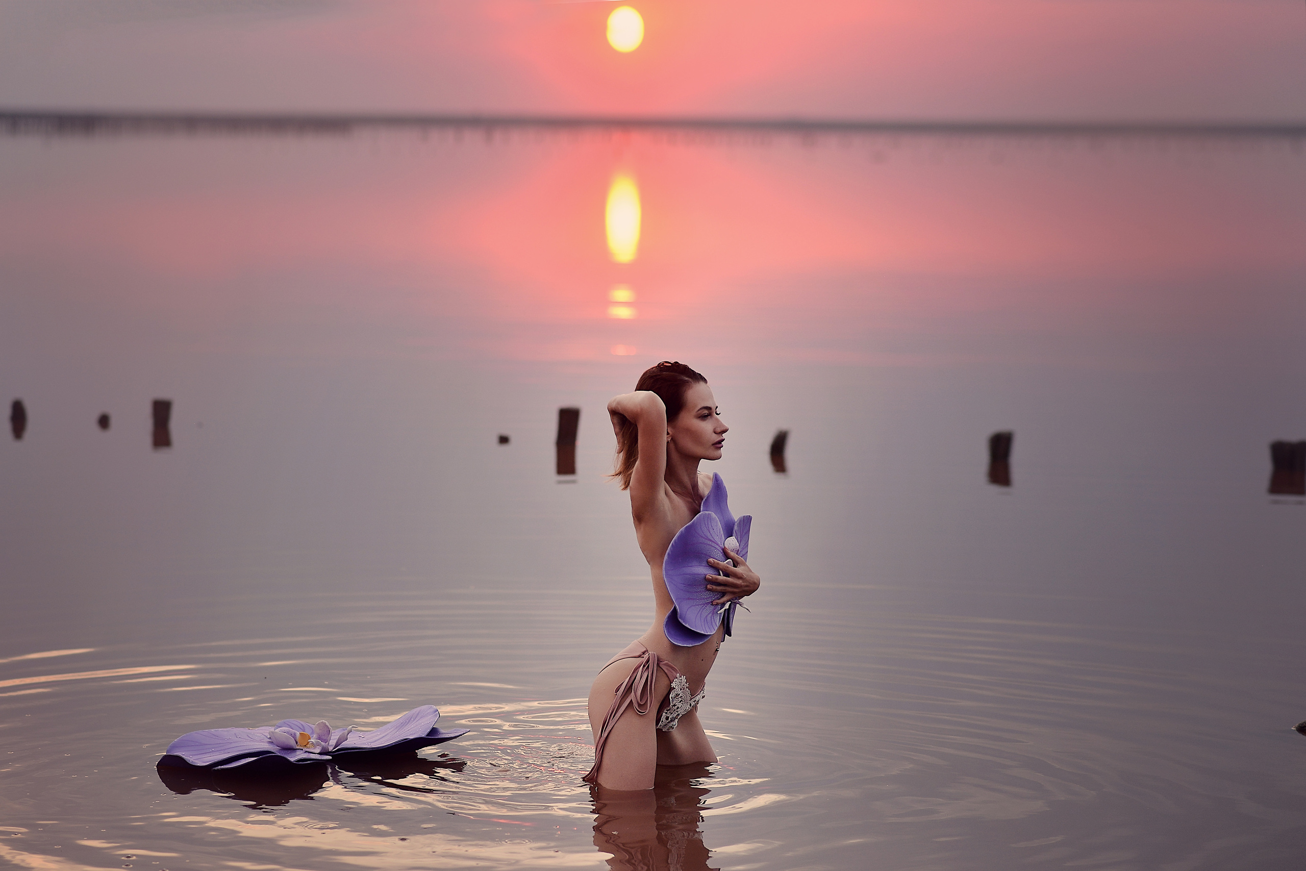 Анастасия на розовом озере. Фотограф Натали Кошевая _ Днепр, Подгородное