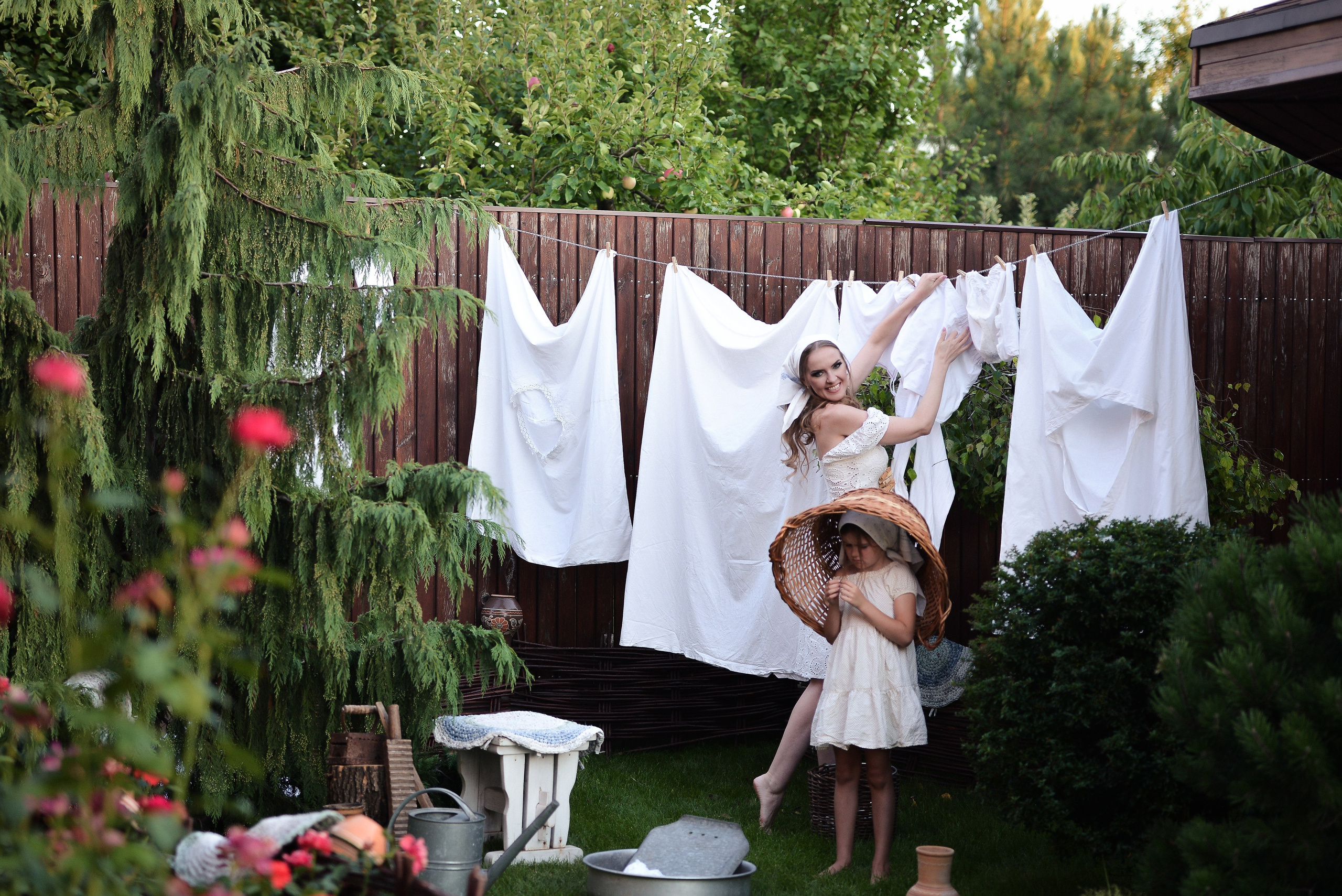 Стирка в саду. Фотограф Натали Кошевая _ Днепр, Подгородное