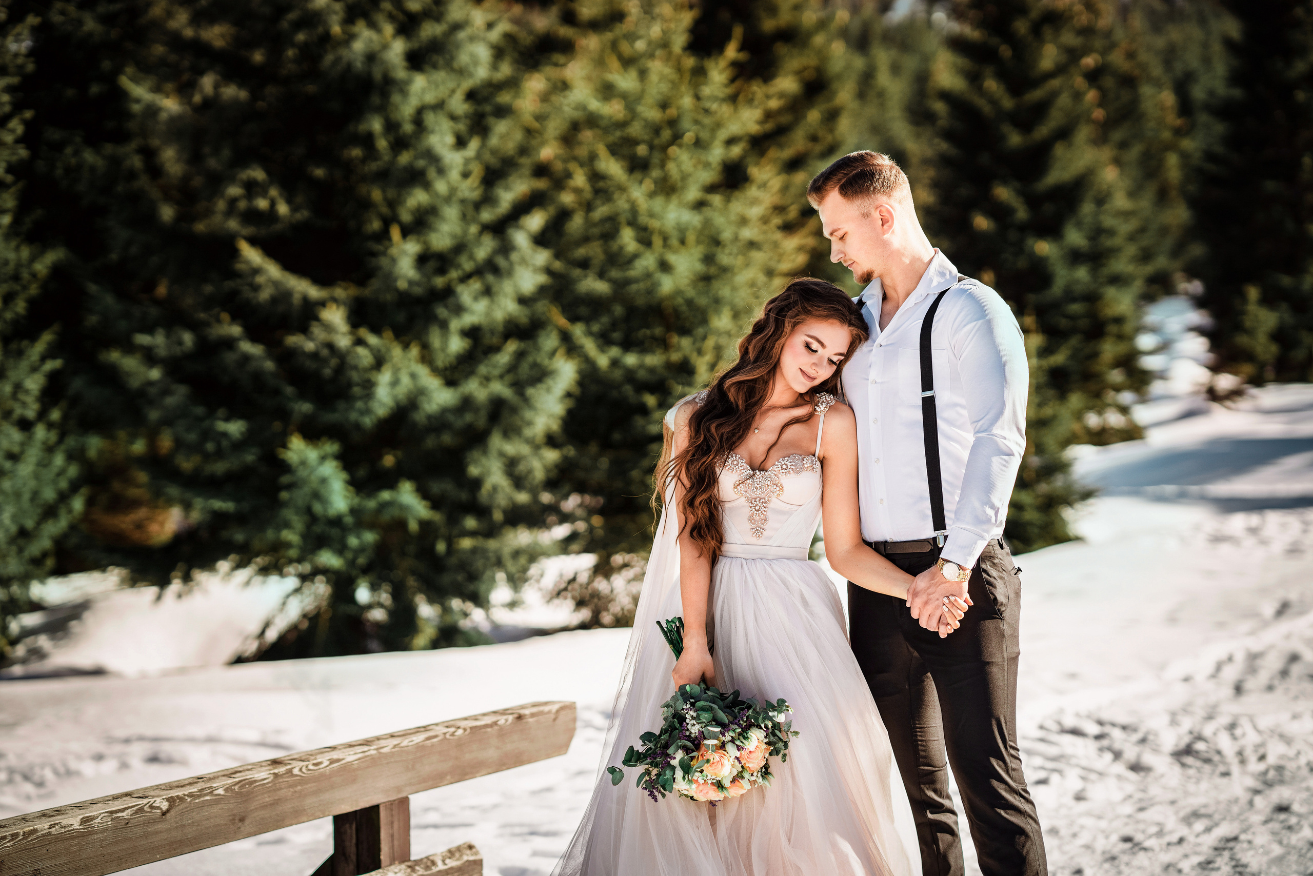 Зимнии. Свадебный фотограф в Праге Покудова Наталия