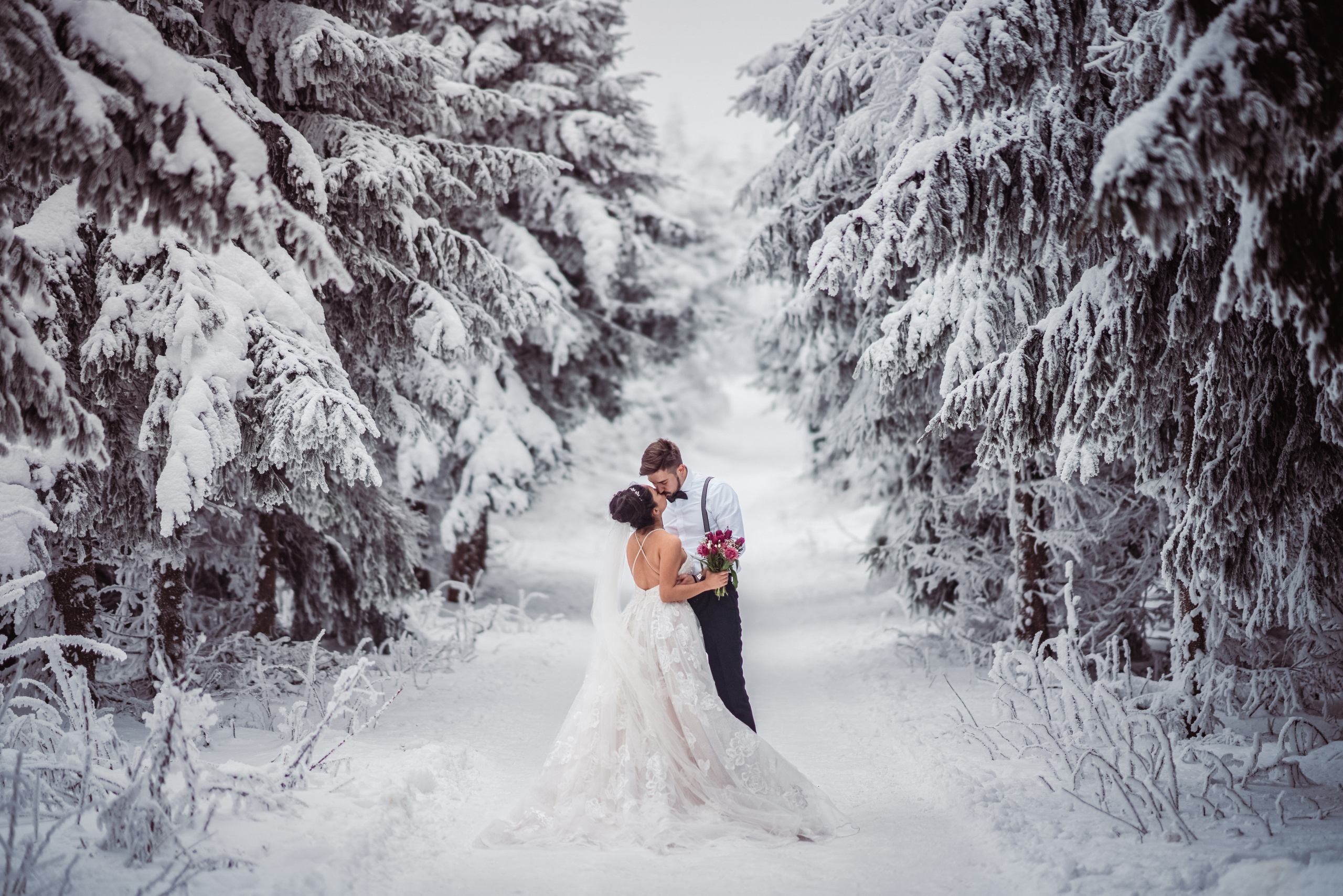 Зимнии. Свадебный фотограф в Праге Покудова Наталия
