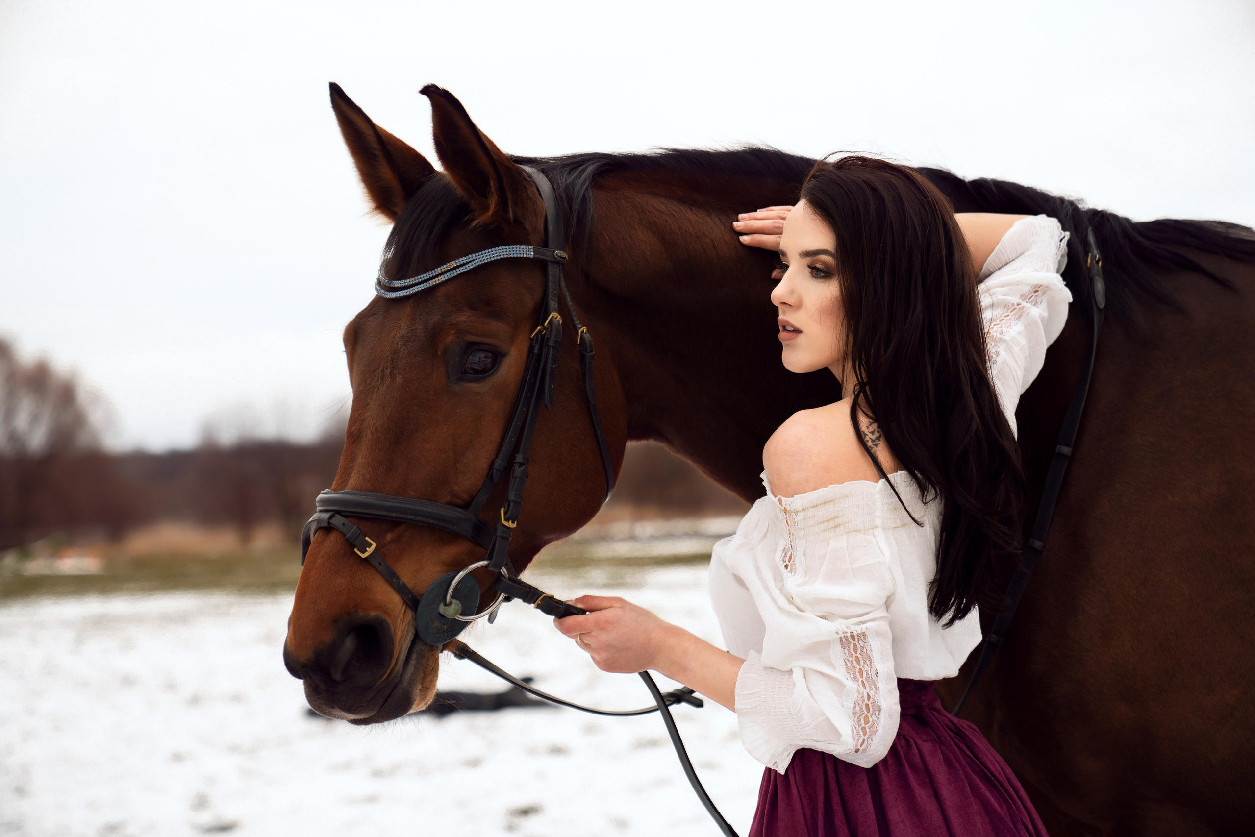Фотосессия с лошадьми. Свадебный фотограф в Праге Покудова Наталия