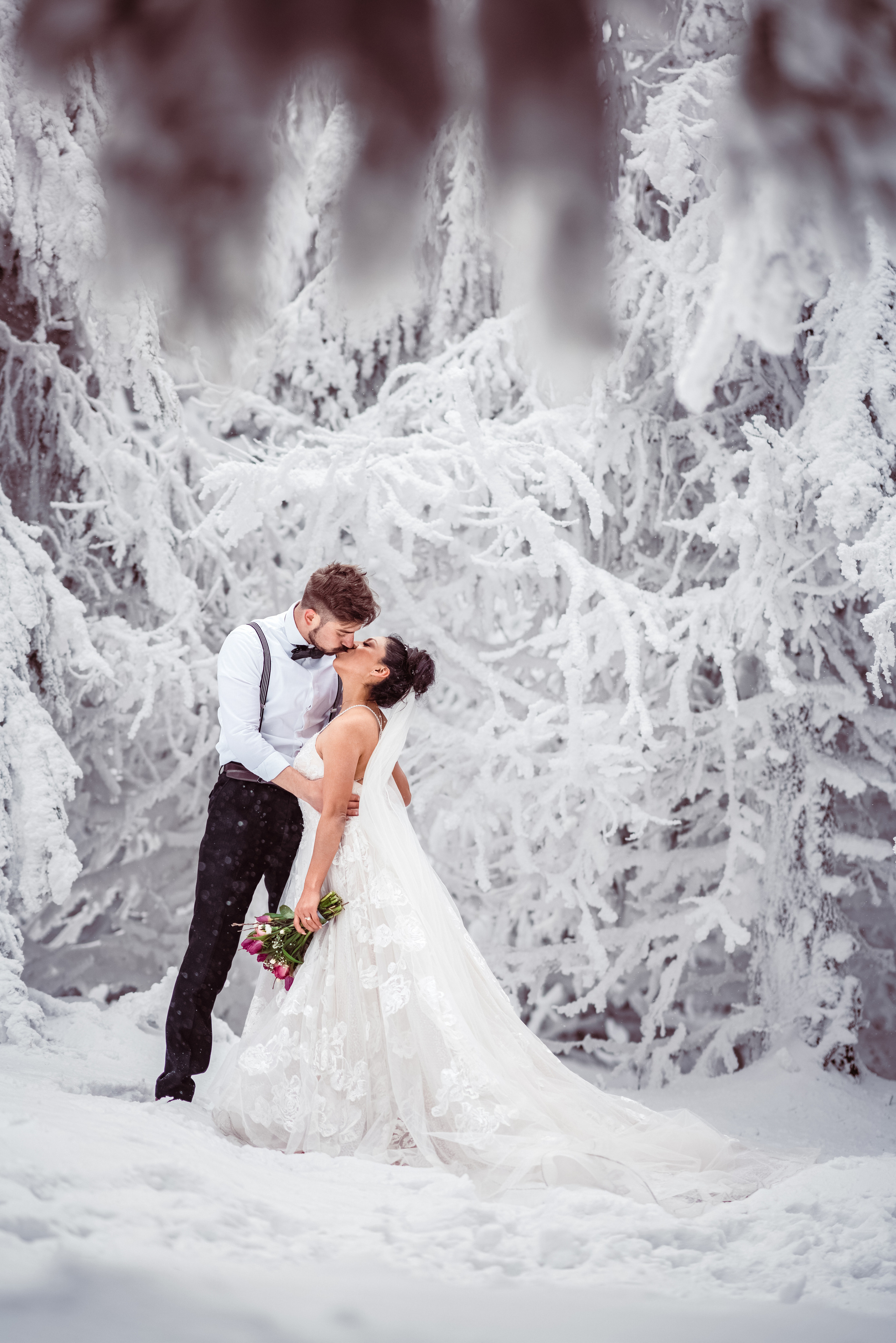 Зимнии. Свадебный фотограф в Праге Покудова Наталия