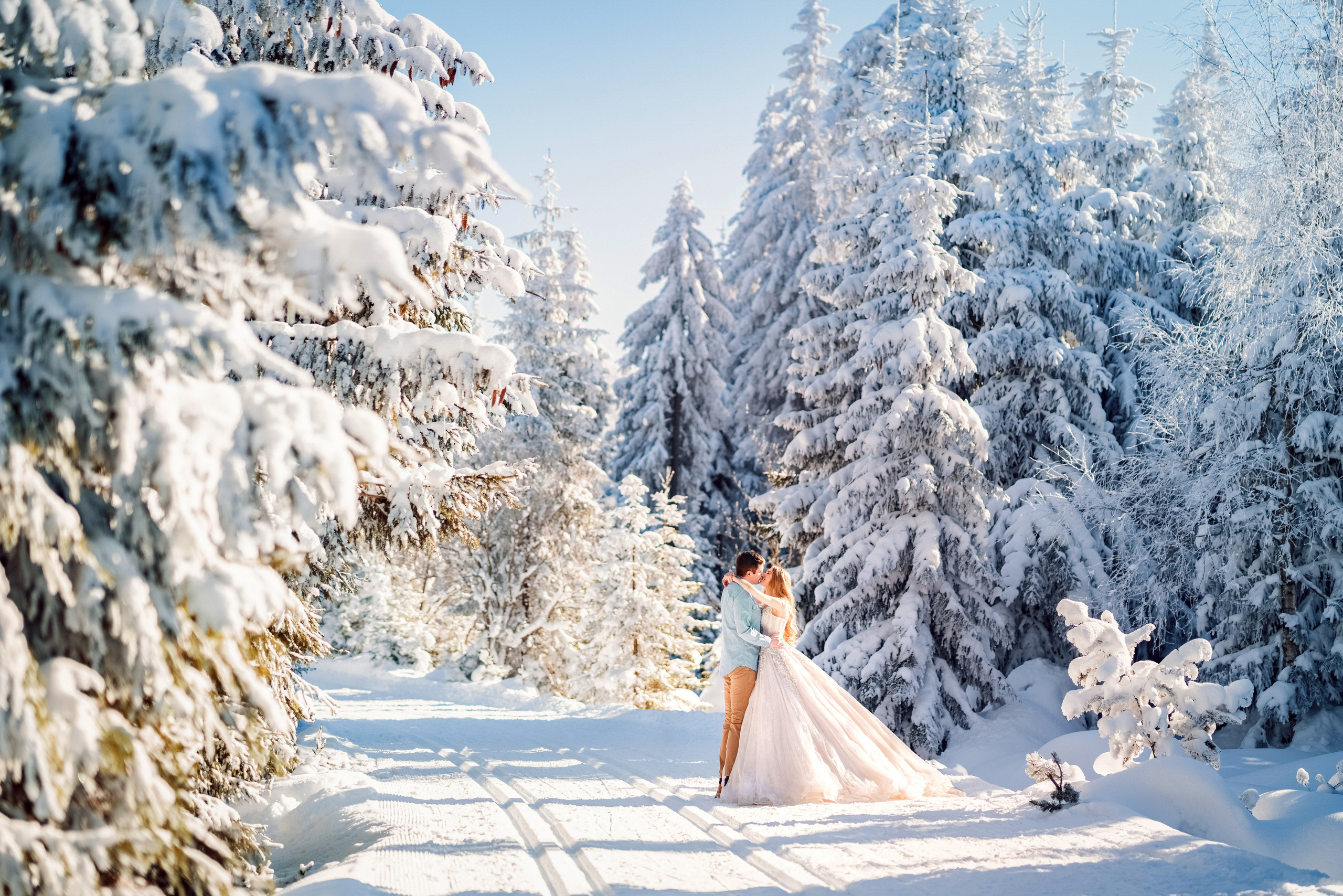 Зимнии. Свадебный фотограф в Праге Покудова Наталия