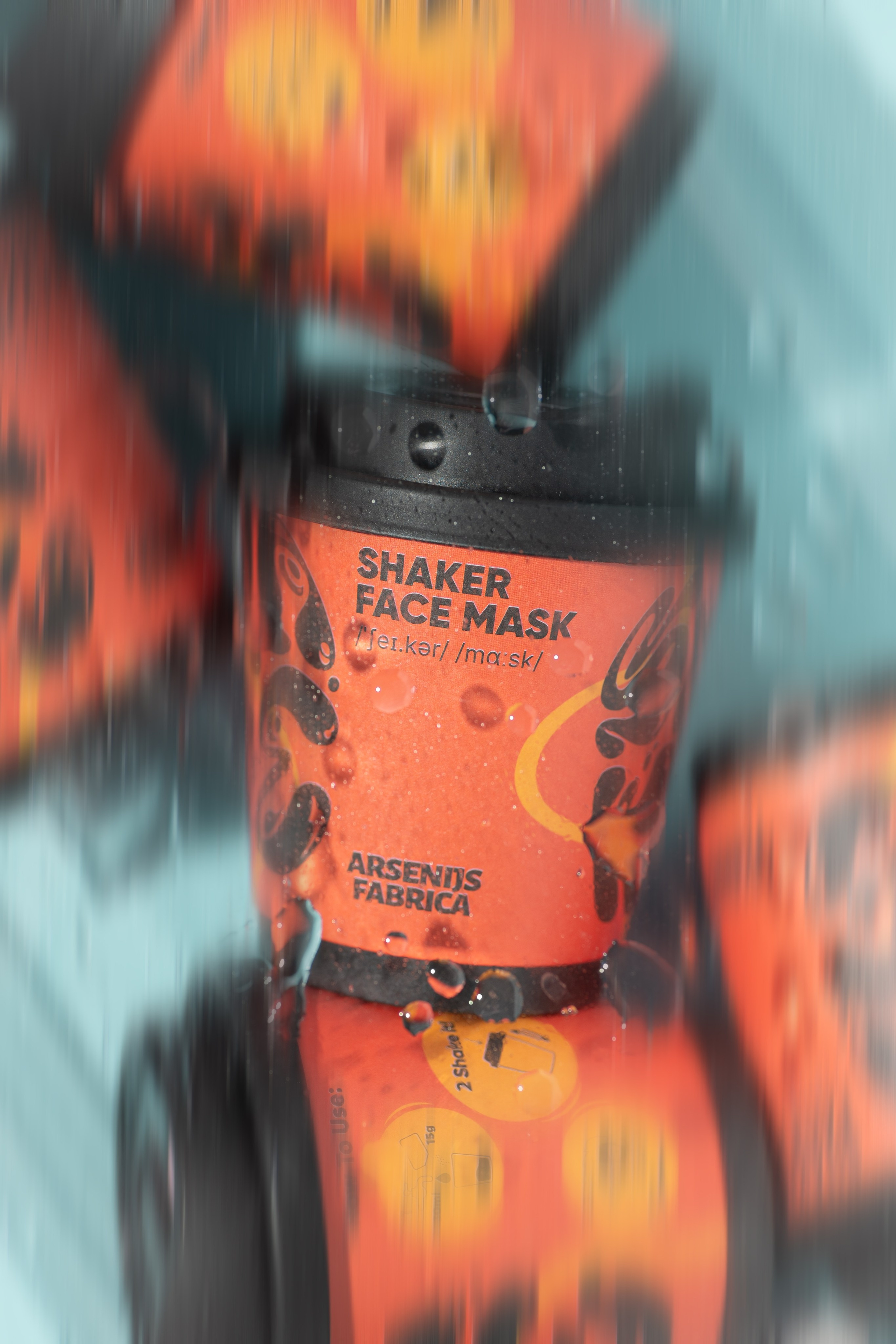 Shaker face mask. Product and Food photography