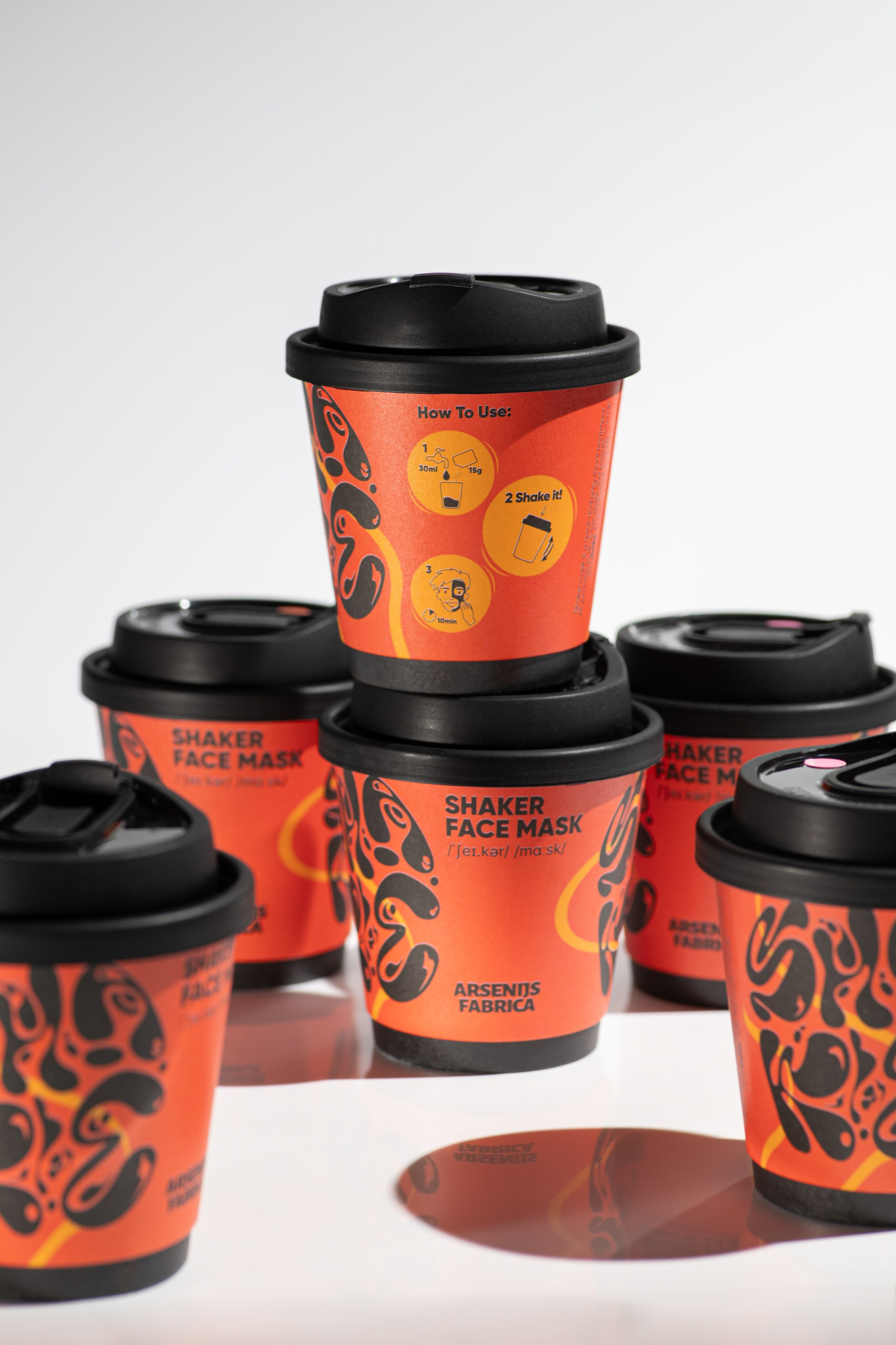 Shaker face mask. Product and Food photography