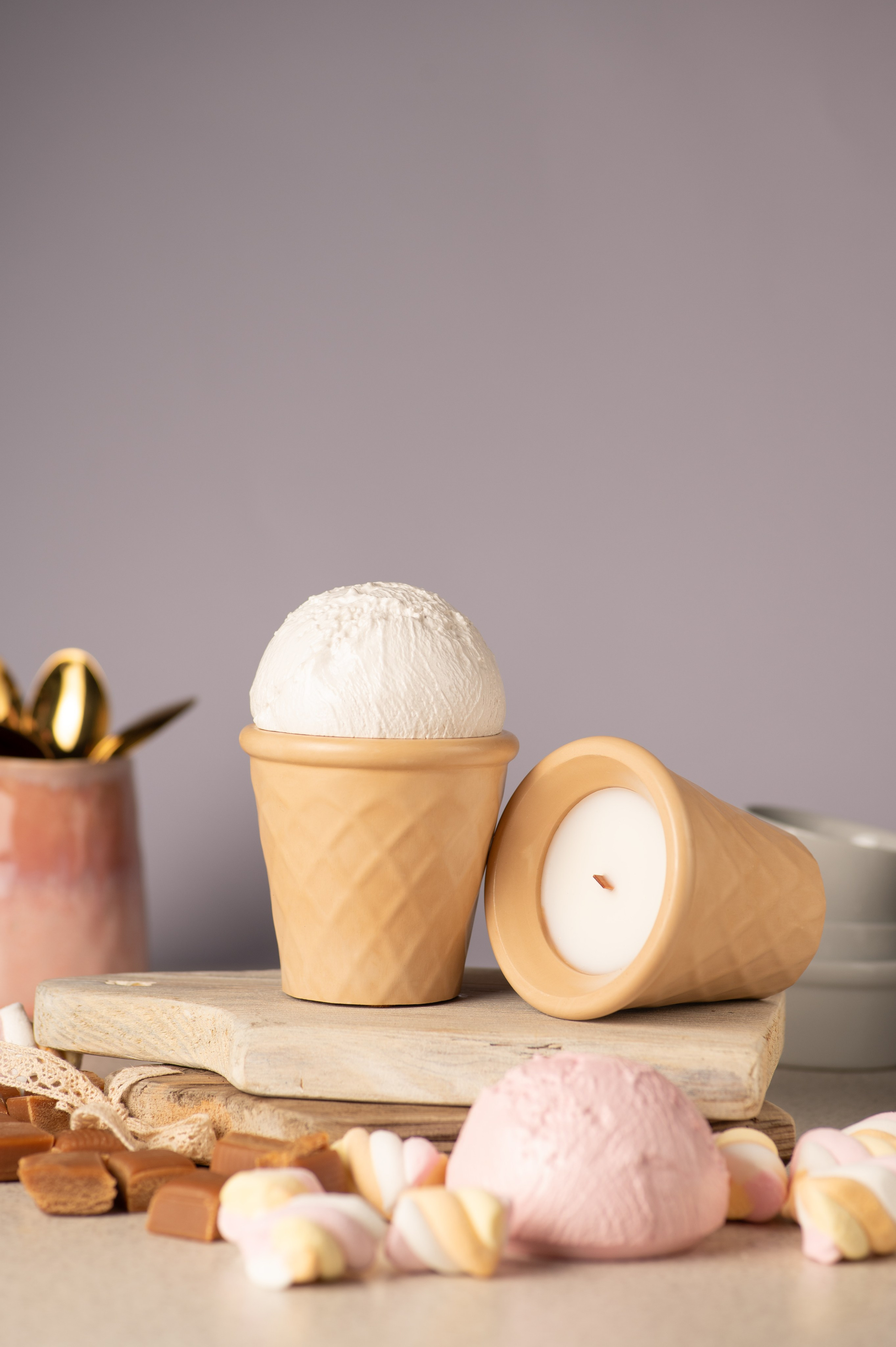 Ice cream candles. Product and Food photography