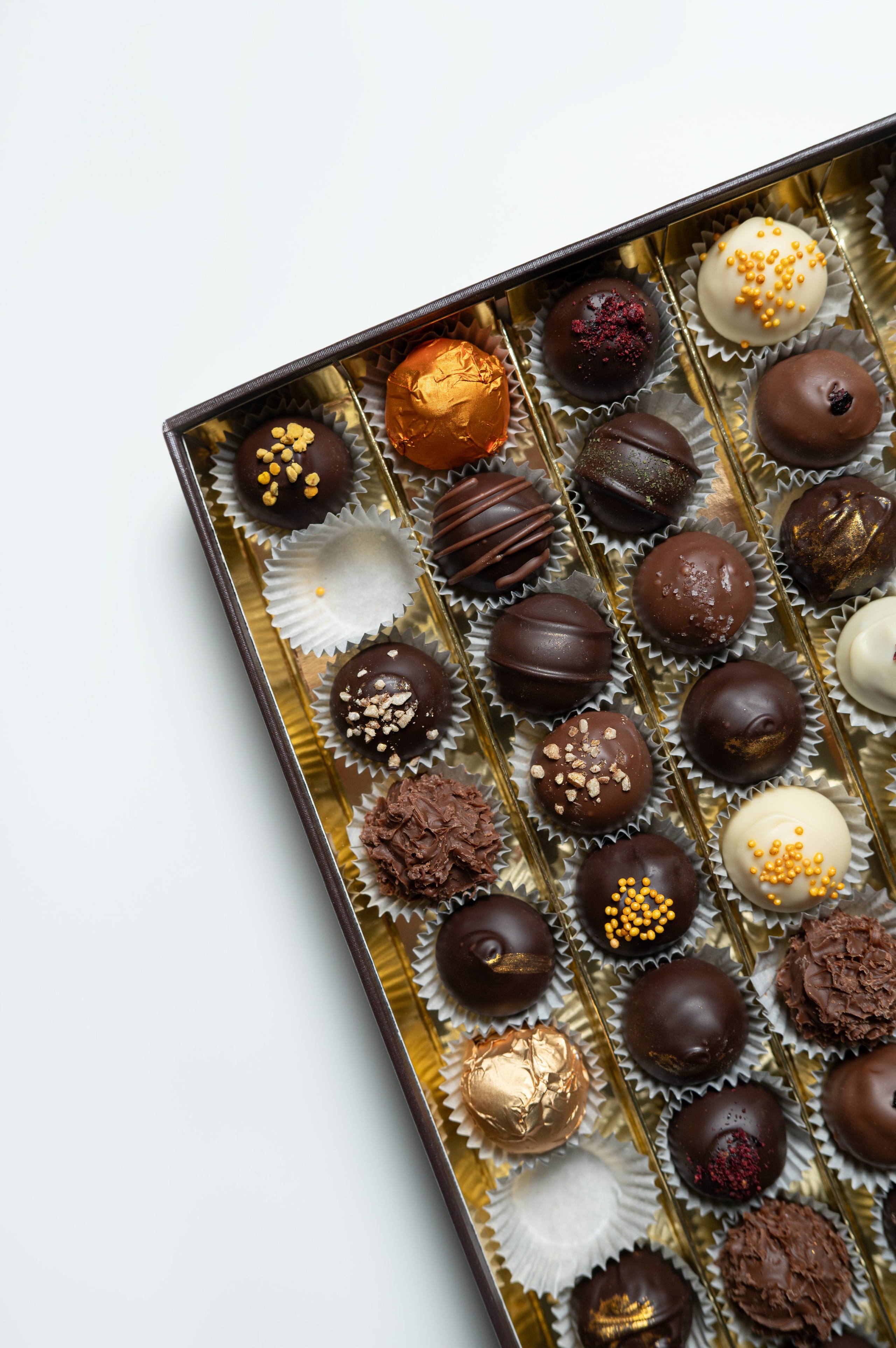 Caps! Chocolate. Product and Food photography