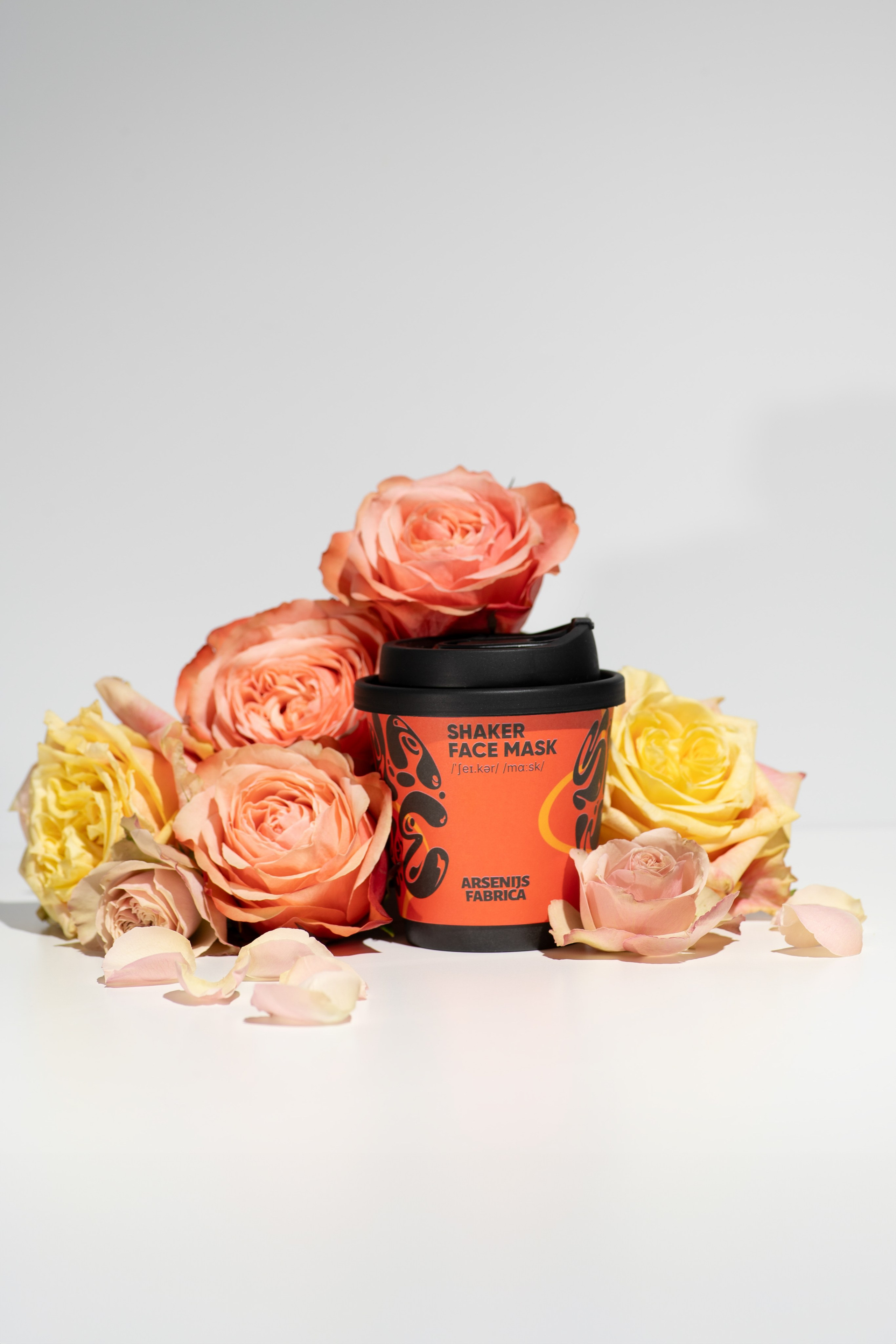 Shaker face mask. Product and Food photography