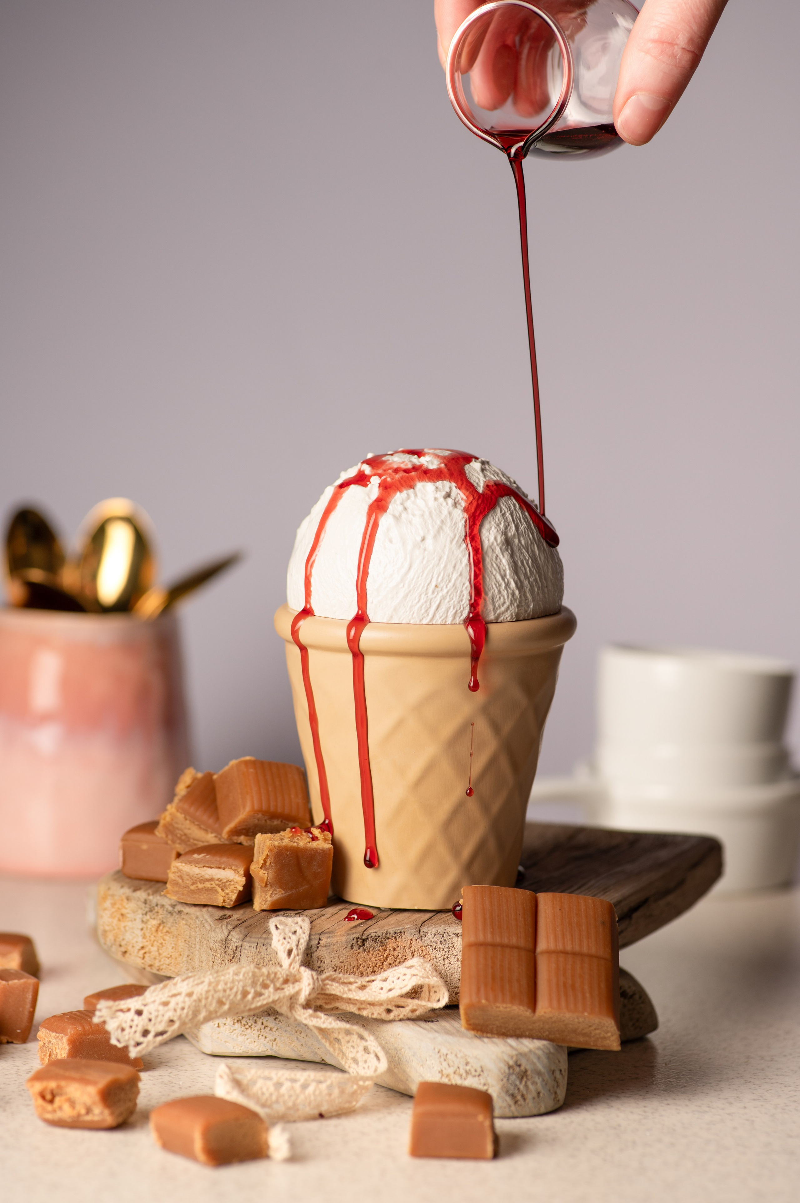 Ice cream candles. Product and Food photography