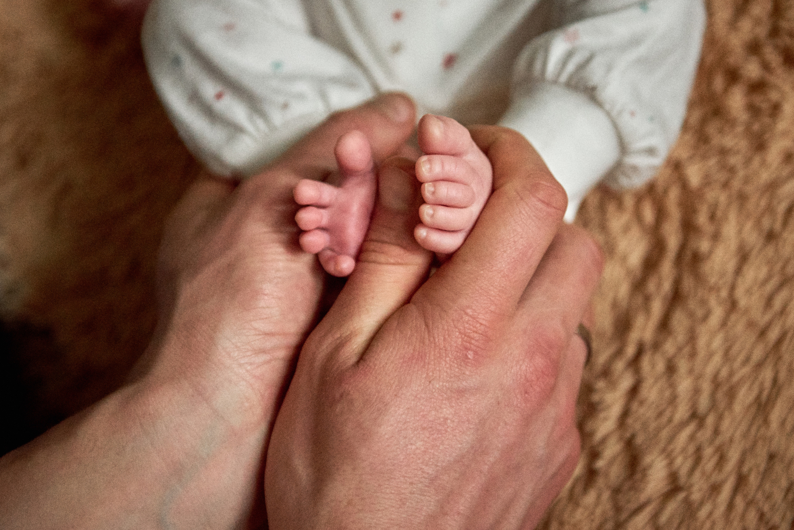 Аня Володя і Назар. Фотограф новонароджених діток та їх сімей в Тернополі