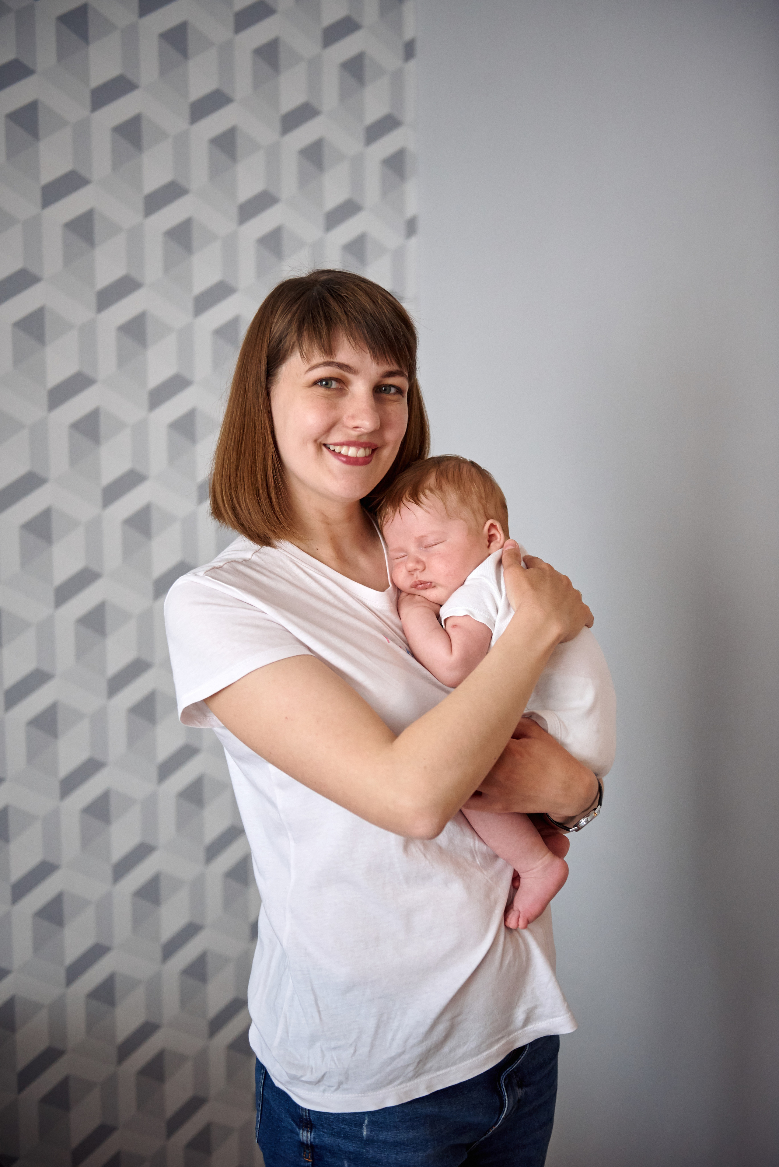 Таня Віталій Давид і Ніка. Фотограф новонароджених діток та їх сімей в Тернополі