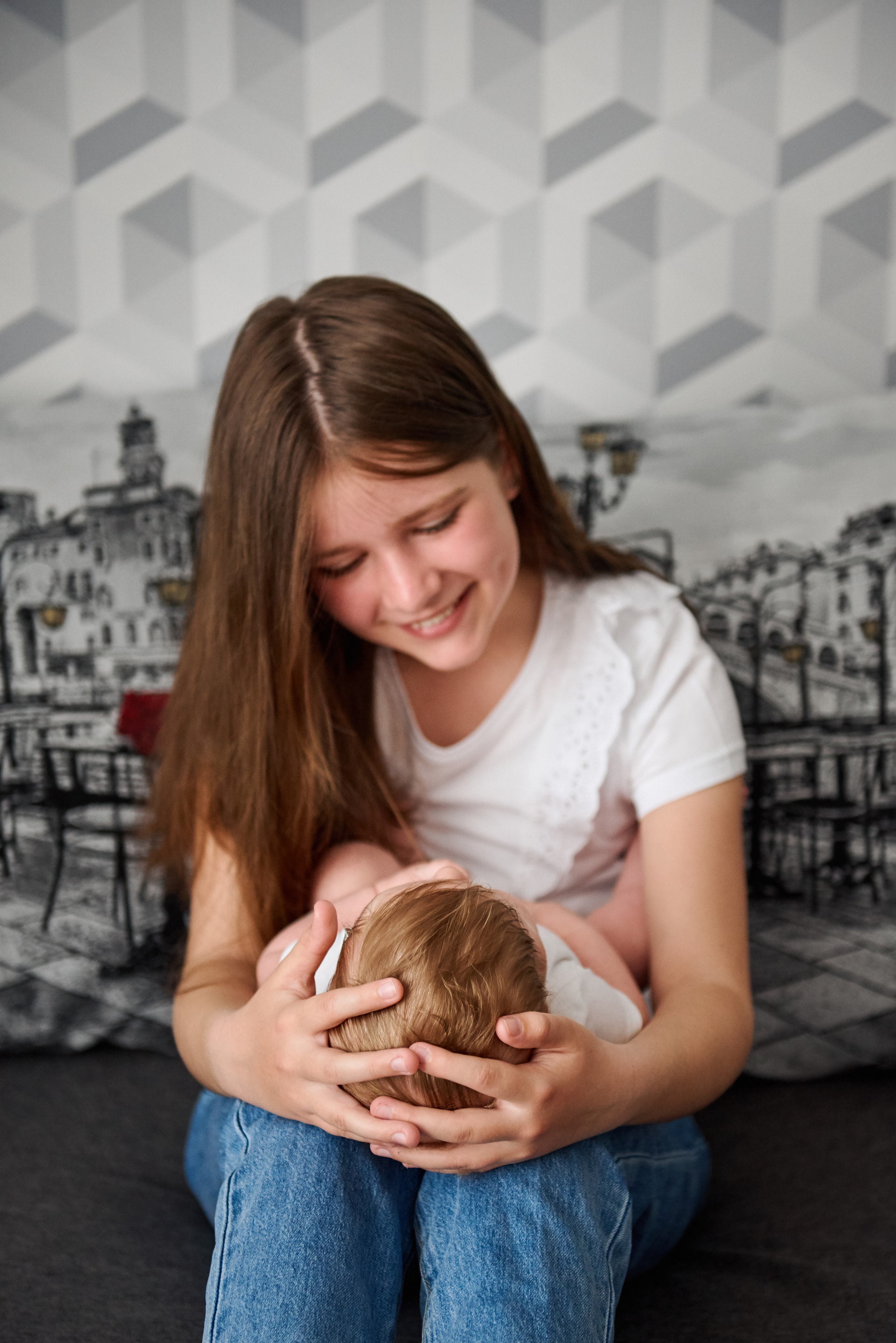 Таня Віталій Давид і Ніка. Фотограф новонароджених діток та їх сімей в Тернополі
