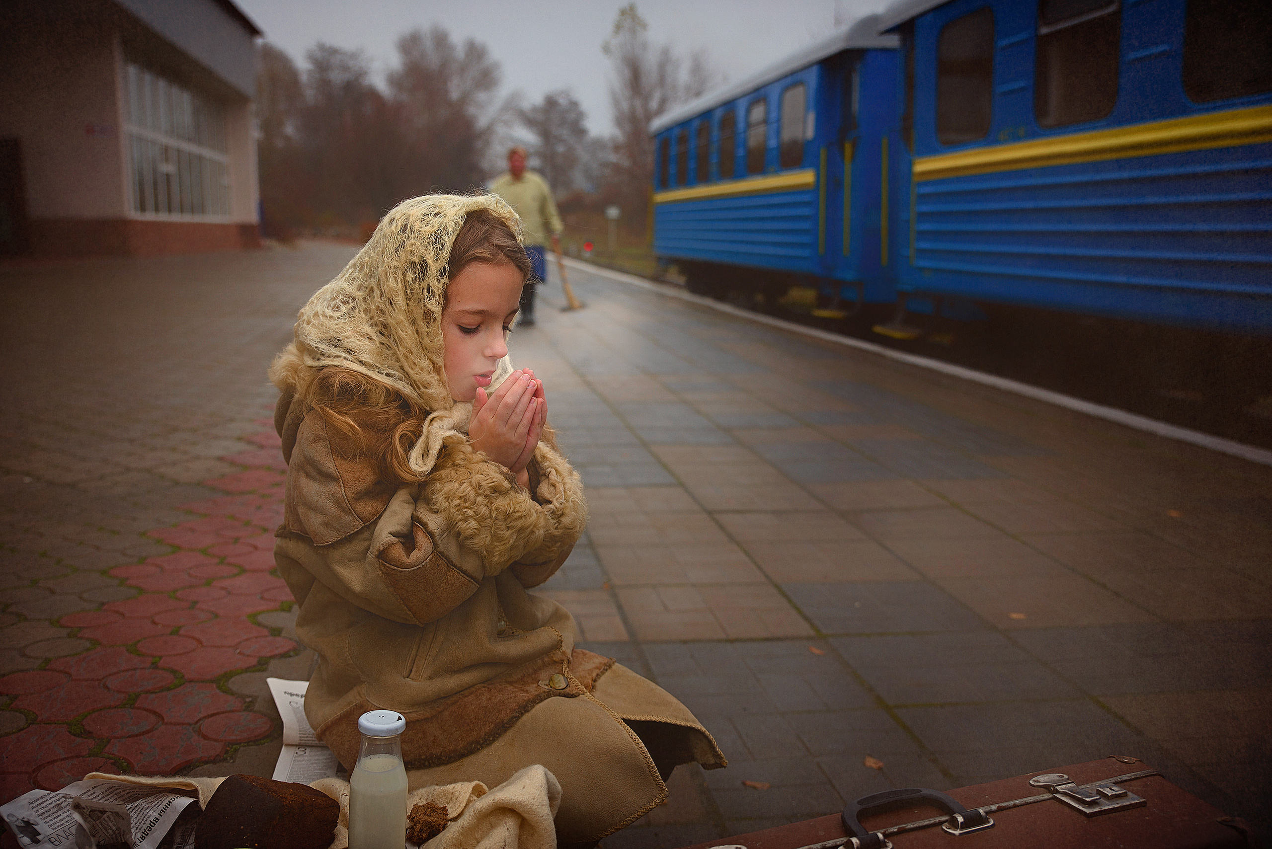 ребенок на вокзале
