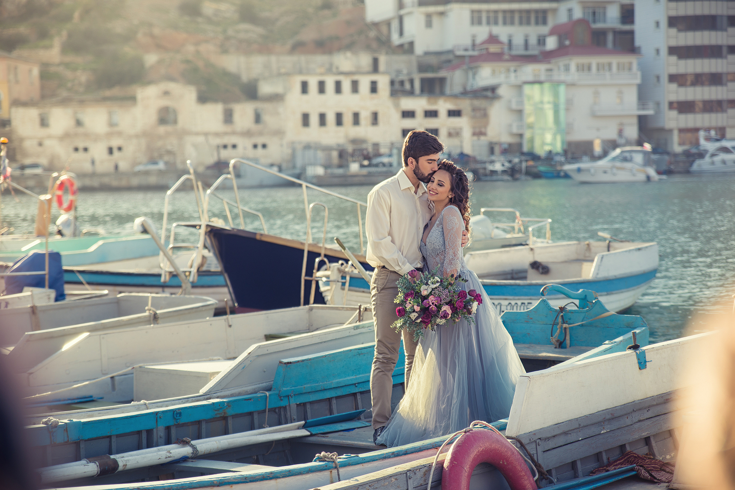 Молодожены на яхте