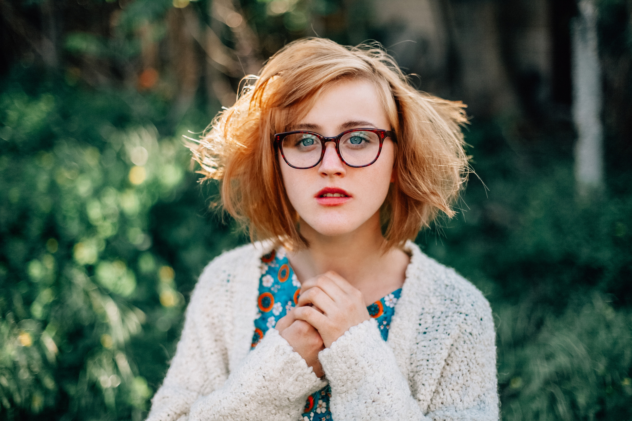 In a garden. Diana Di — private photo editor for photographers