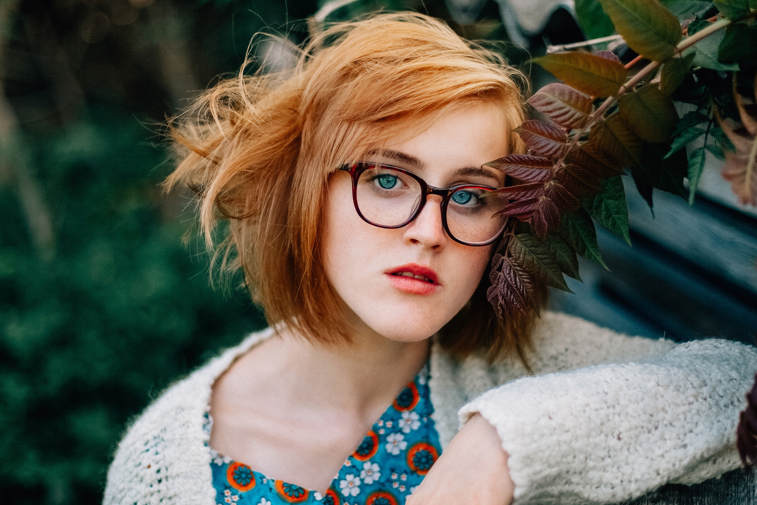 In a garden. Diana Di — private photo editor for photographers