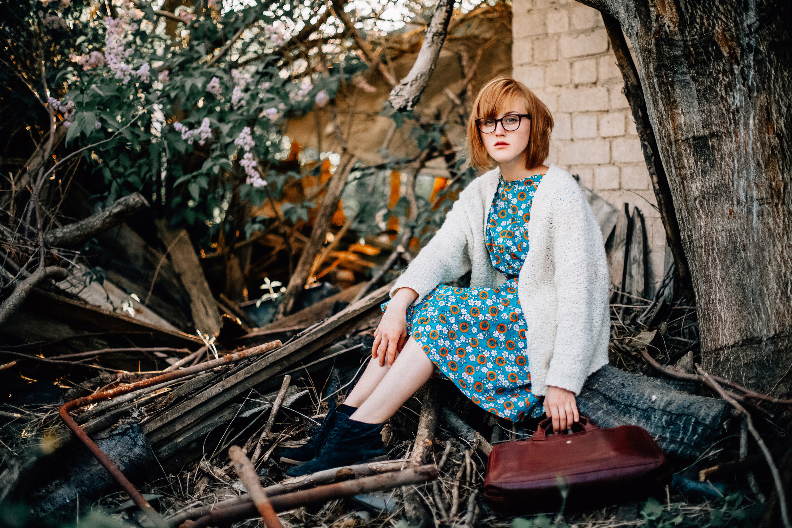 In a garden. Diana Di — private photo editor for photographers