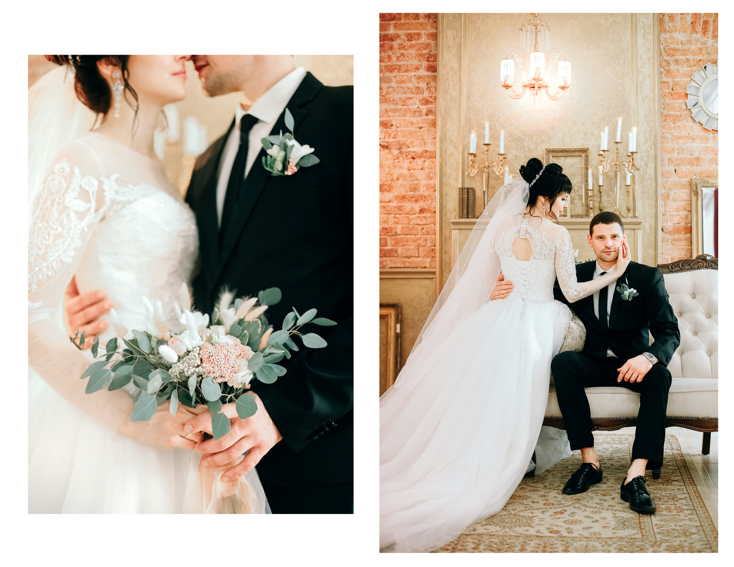 Фотосессия красивой пары в студии. Diana Di — private photo editor for photographers