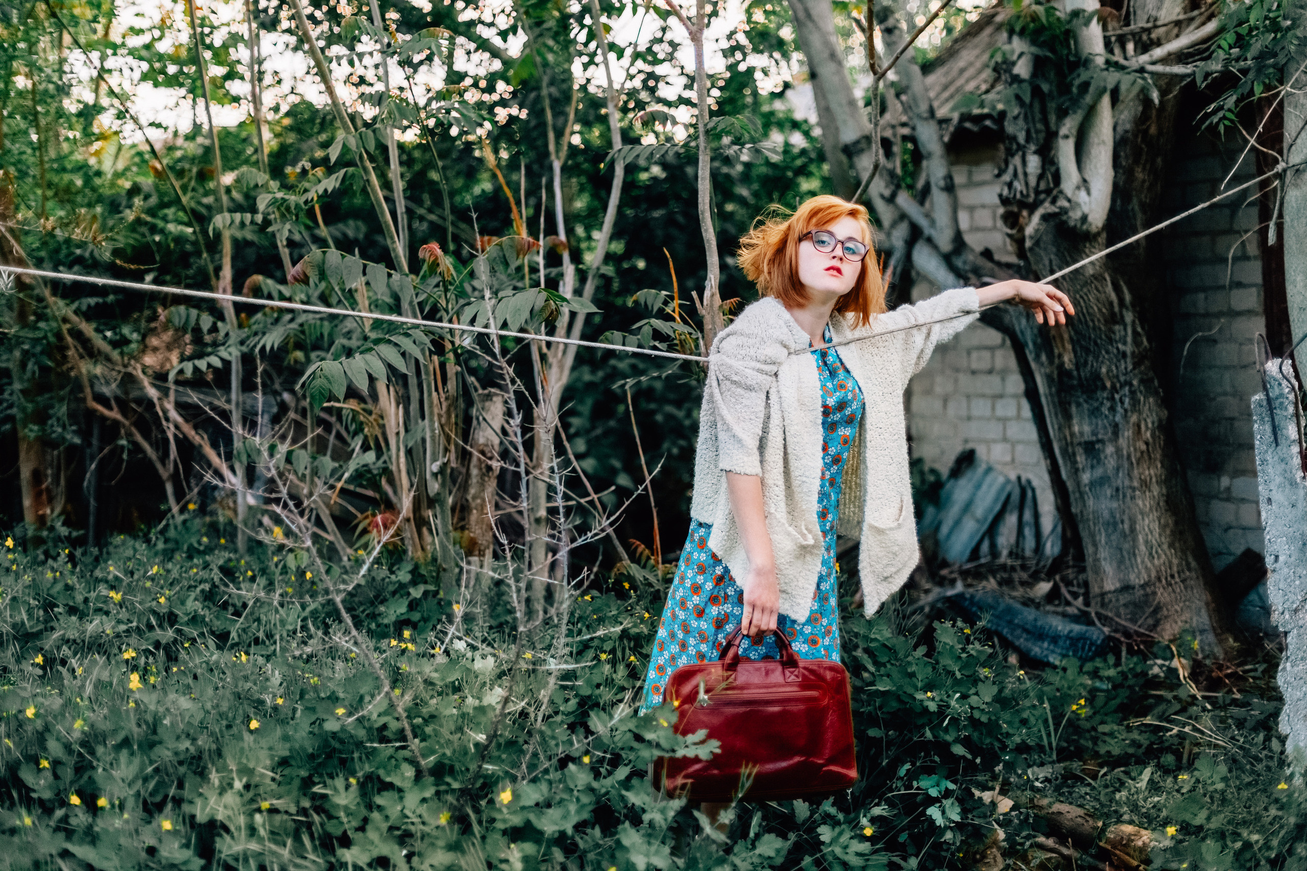 In a garden. Diana Di — private photo editor for photographers