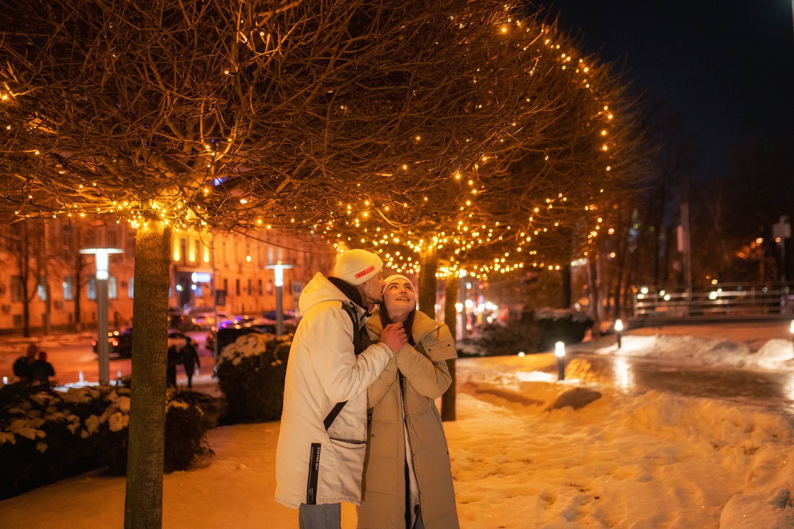 Новогоднее лавстори на улице. Весільний і портретний фотограф в Києві Євген Ковачов