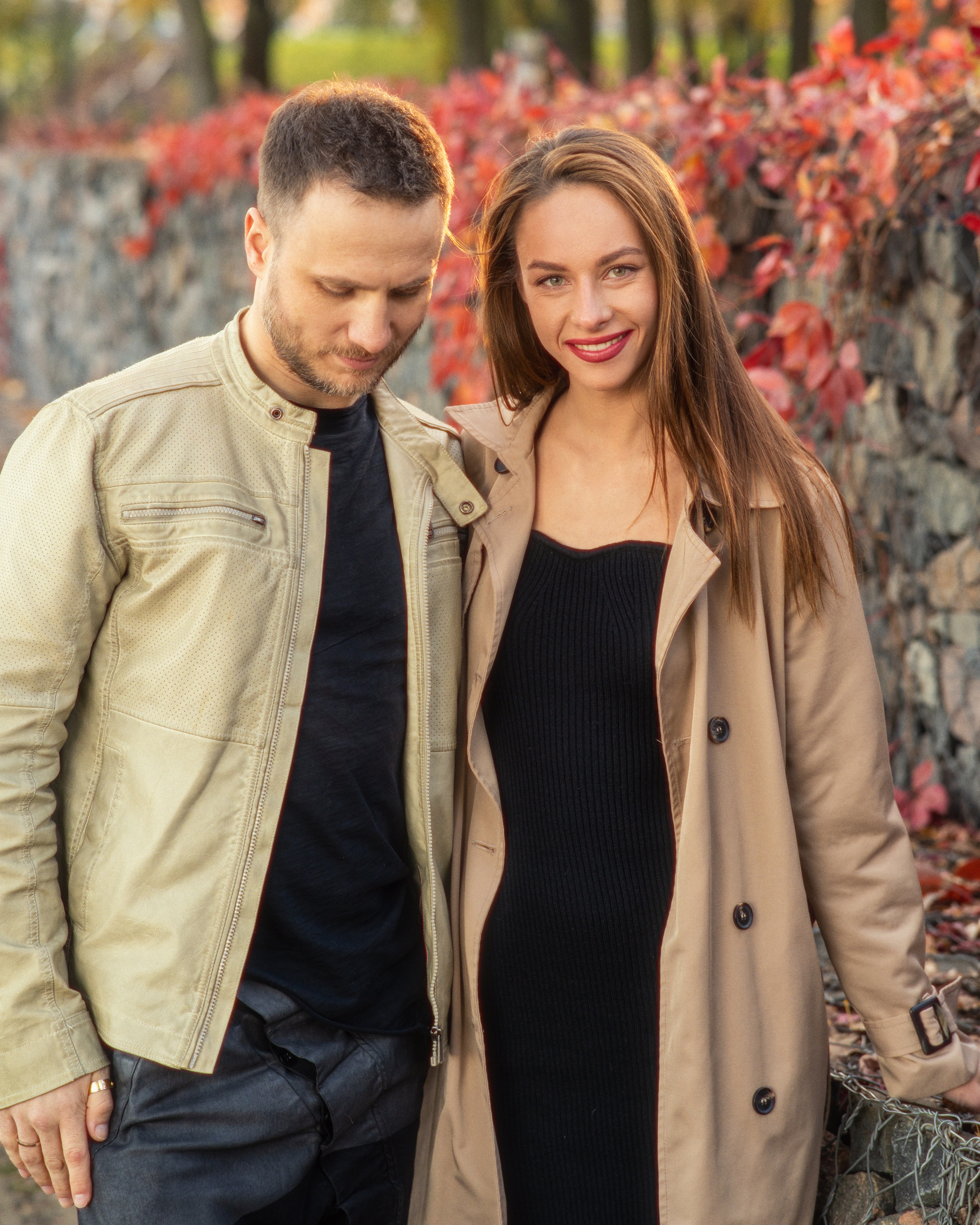 Лавстори в осеннем городском парке. Весільний і портретний фотограф в Києві Євген Ковачов